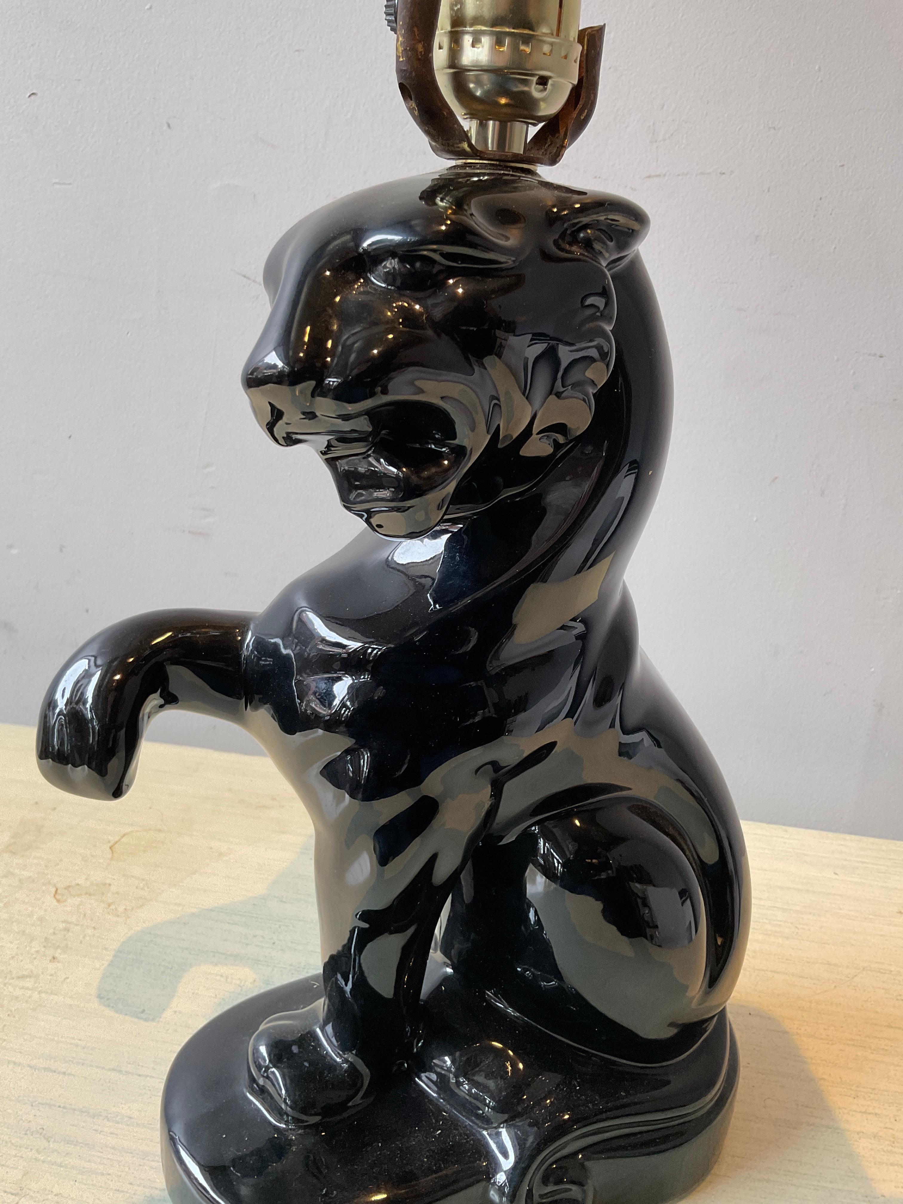 black panther porcelain figurine