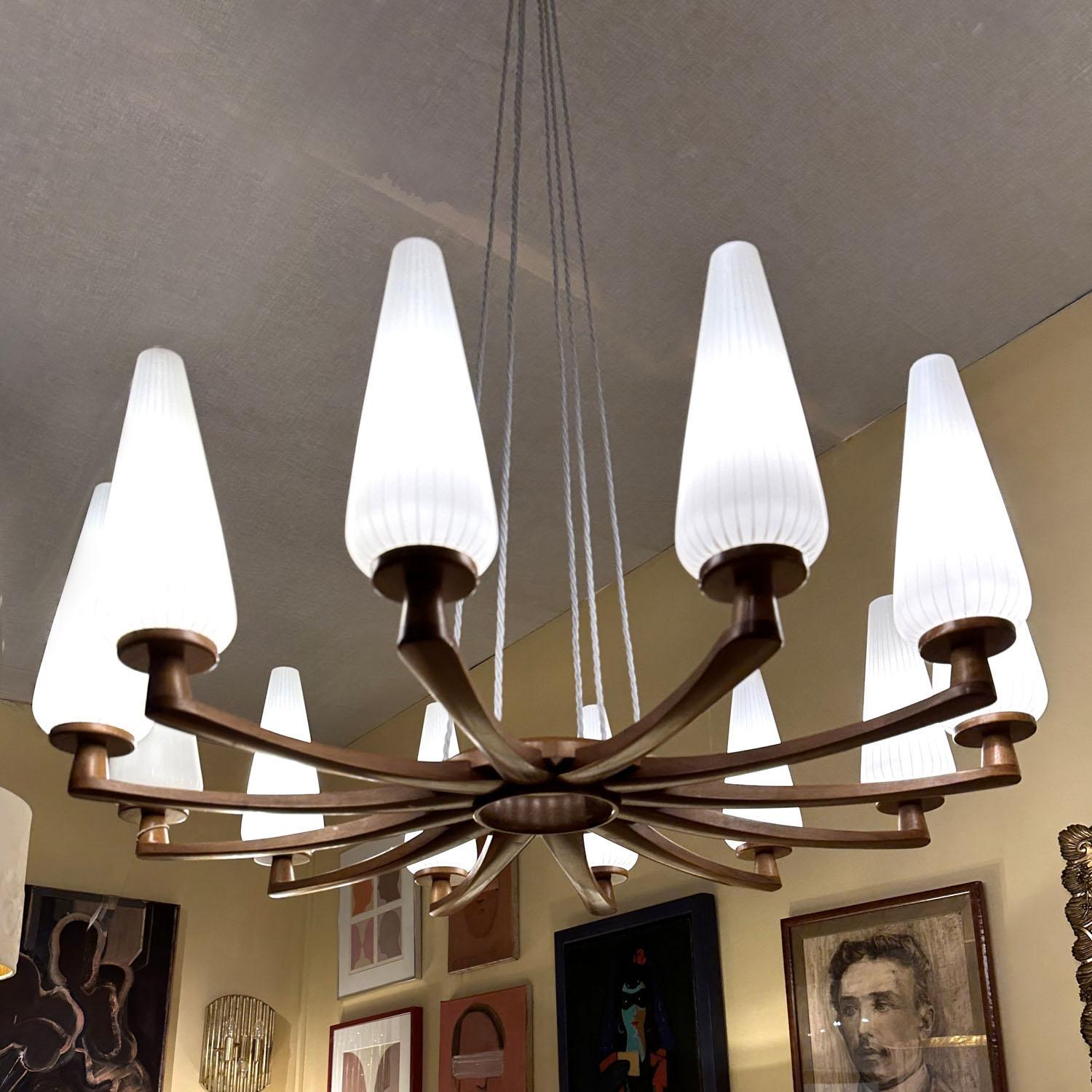 Paire de lustres des années 1950 par Uno & Östen Kristiansson pour Vittsjö Suède en vente 3