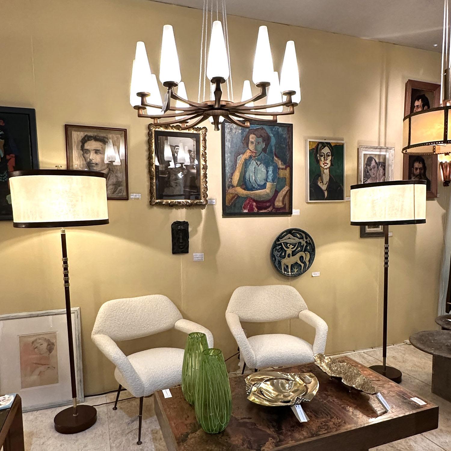 Paire de lustres des années 1950 par Uno & Östen Kristiansson pour Vittsjö Suède Excellent état - En vente à London, GB
