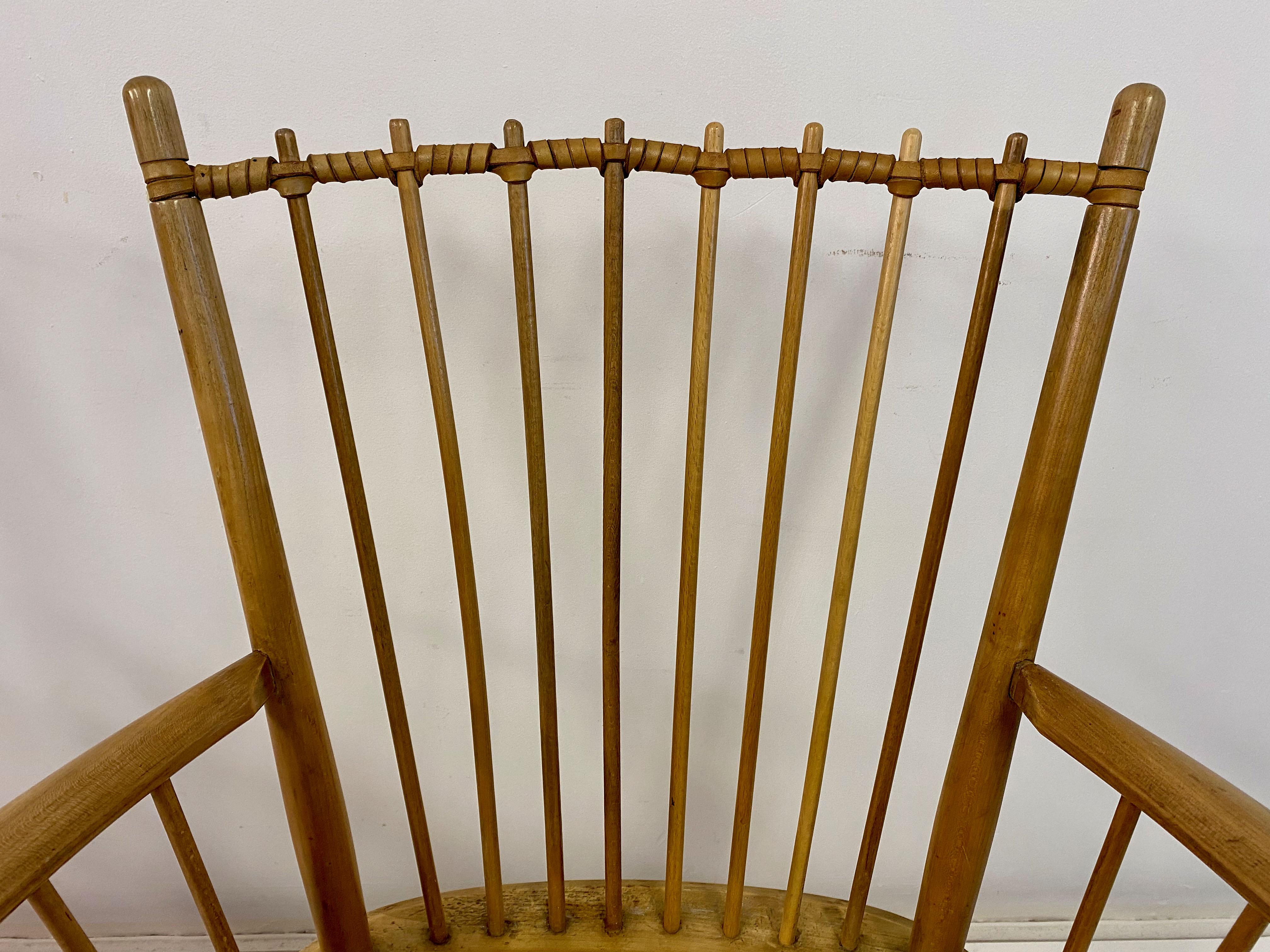 Paire de fauteuils en bois de cerisier des années 1950 par Albert Haberer en vente 1