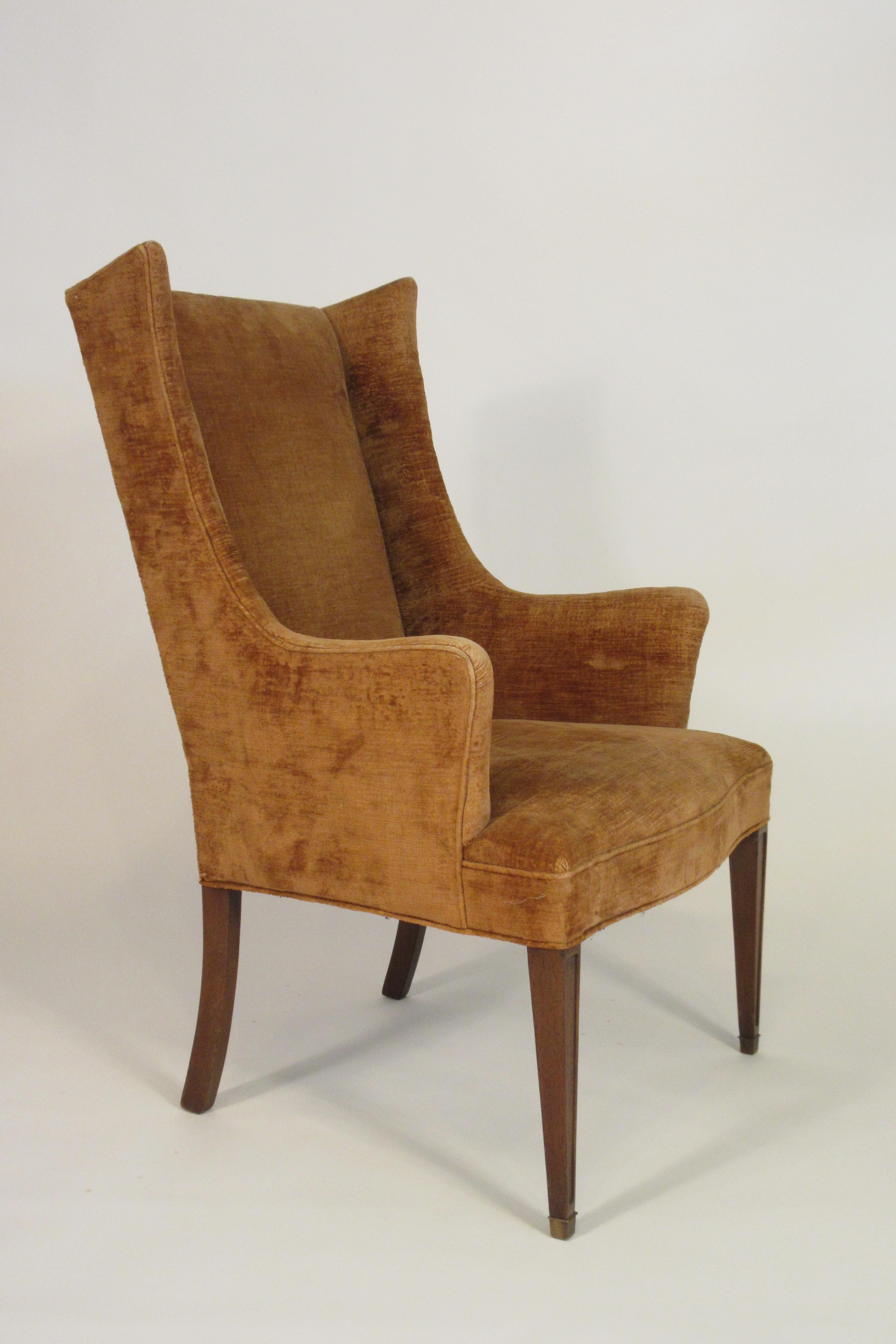 Mid-20th Century Pair of 1950s Chic Wingback Chairs