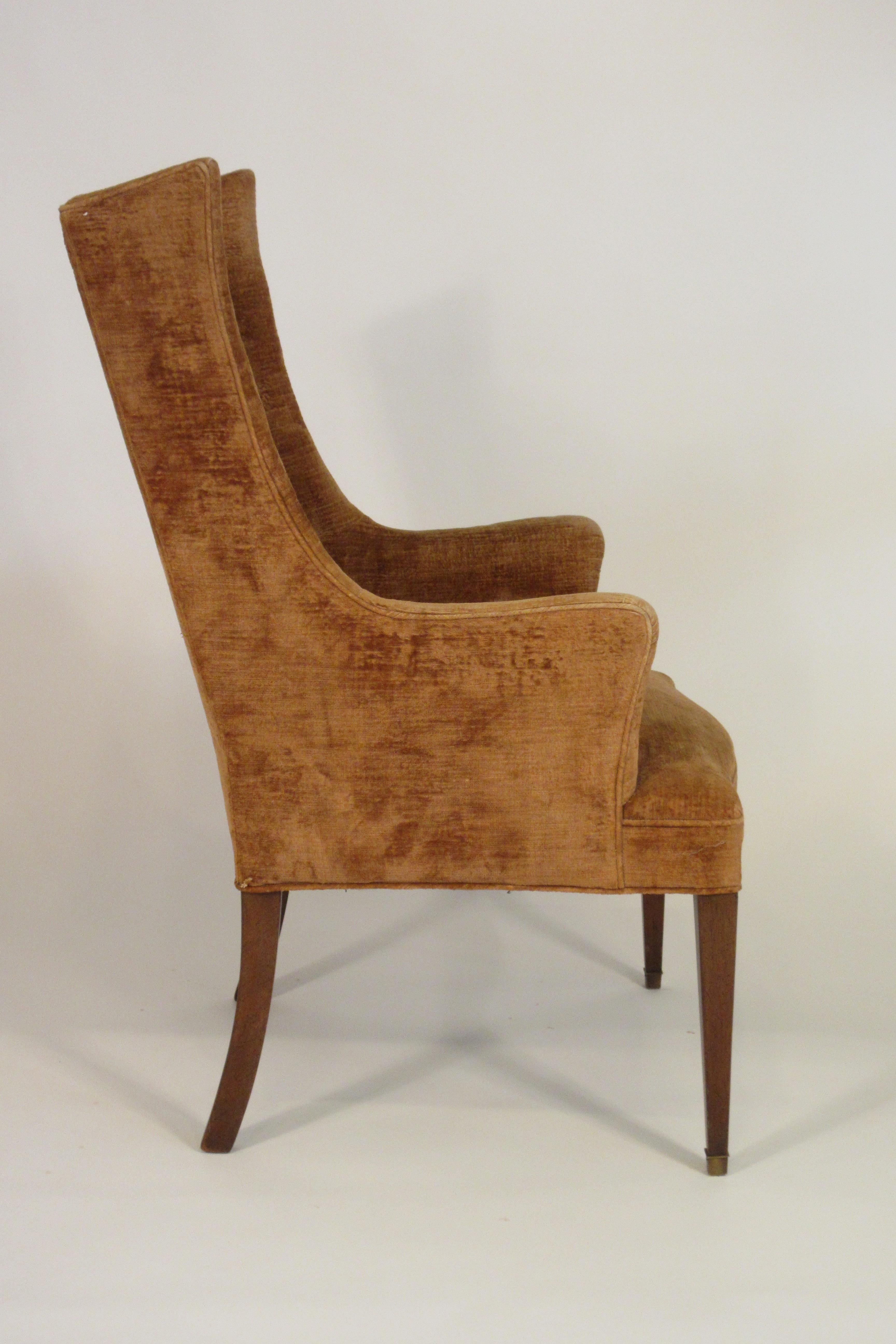 Pair of 1950s Chic Wingback Chairs 1