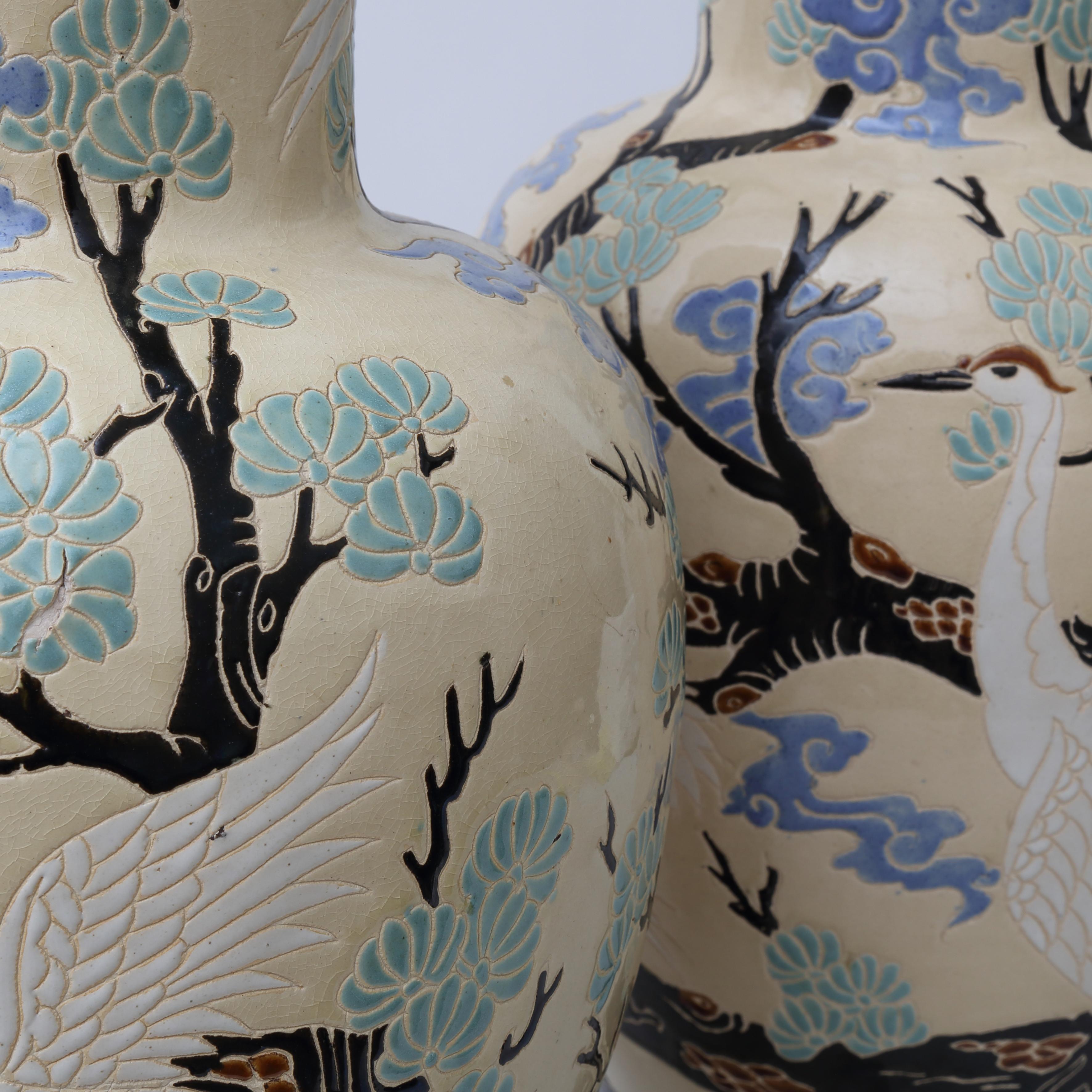 Pair of 1950s Chinese vases en Bueno estado para la venta en Oostende, BE