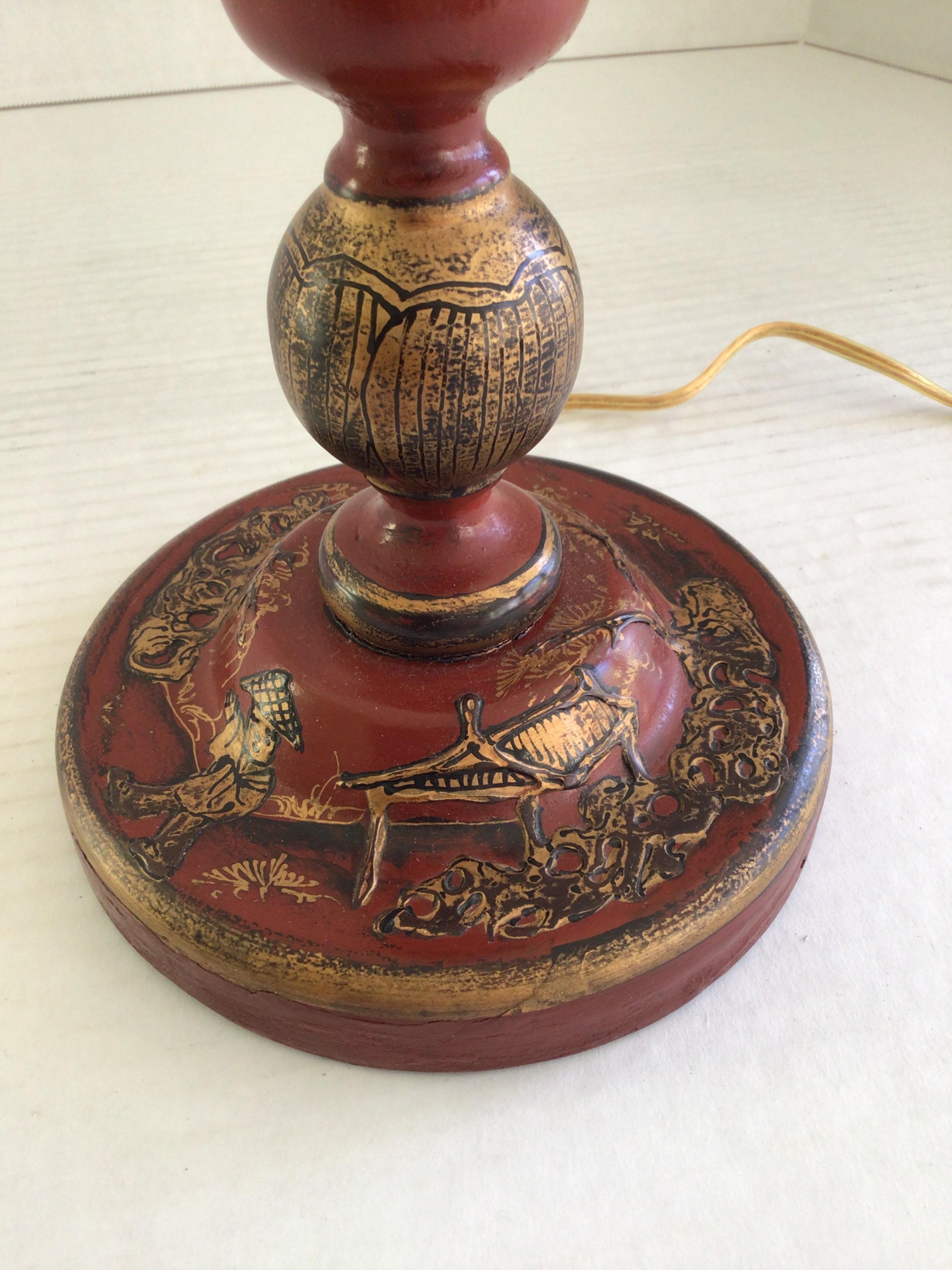 Paire de lampes de table à chandelier Chinoiserie des années 1950 en vente 6