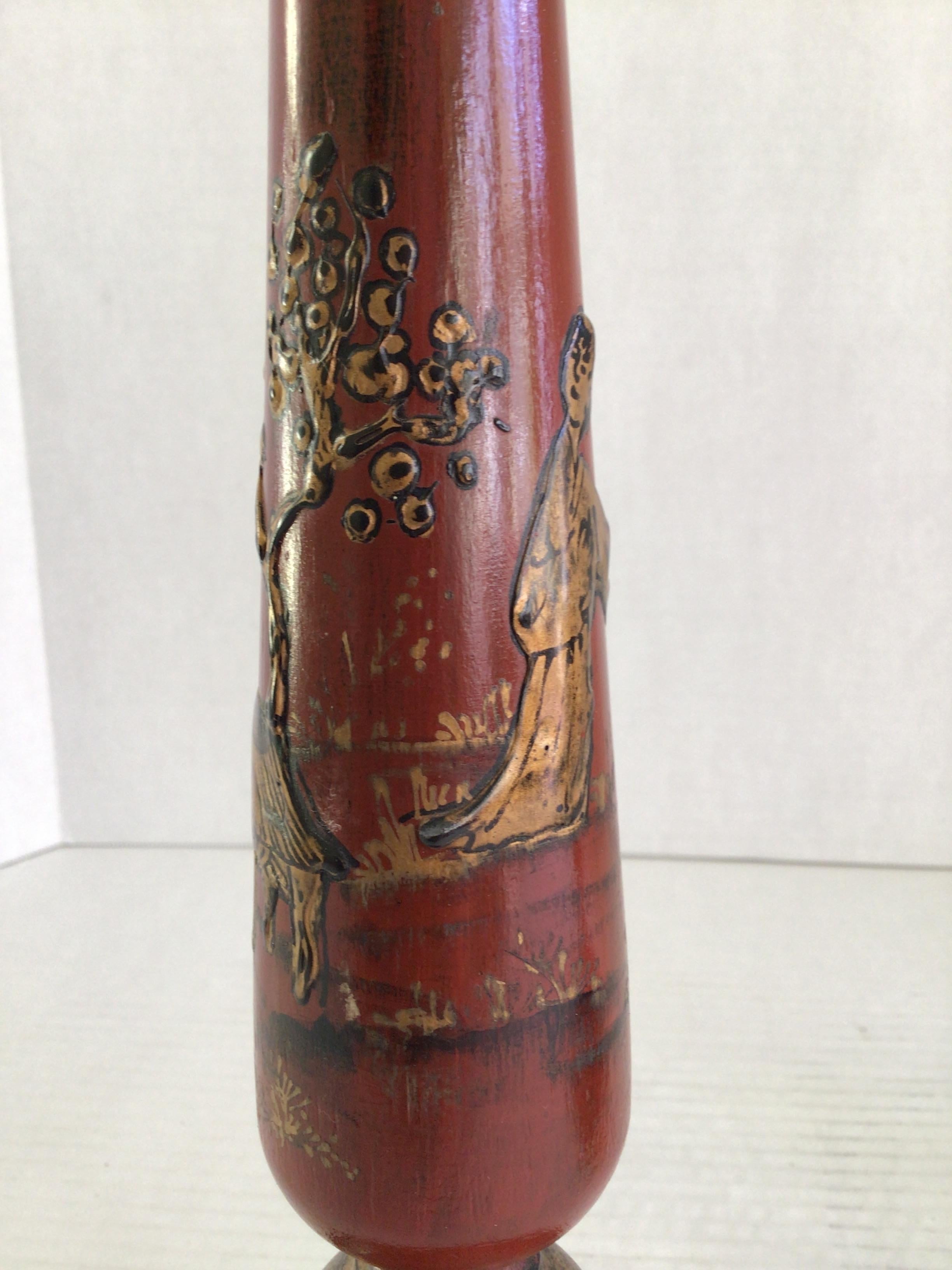 Paire de lampes de table à chandelier Chinoiserie des années 1950 Bon état - En vente à Tarrytown, NY