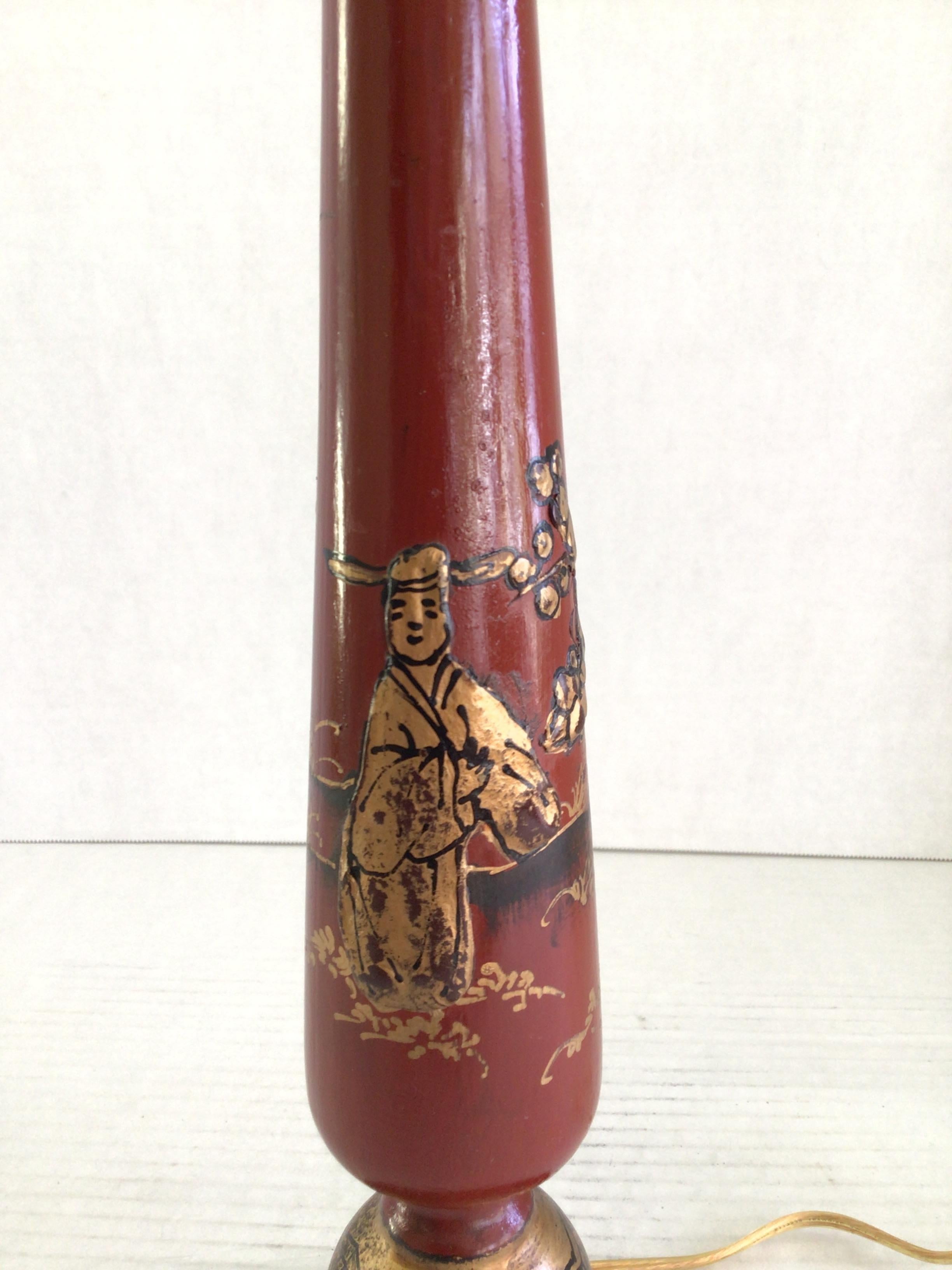 Paire de lampes de table à chandelier Chinoiserie des années 1950 en vente 3