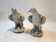 Pair of 1950s Concrete Eagles