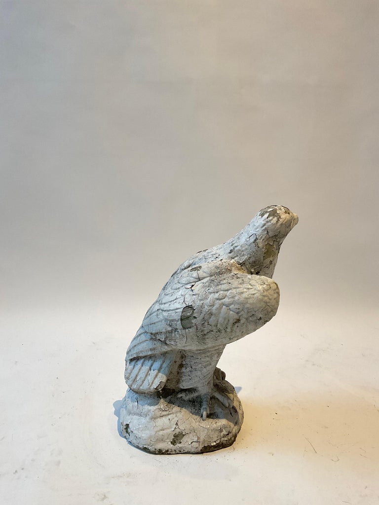 Pair of 1950s Concrete Eagles For Sale at 1stDibs