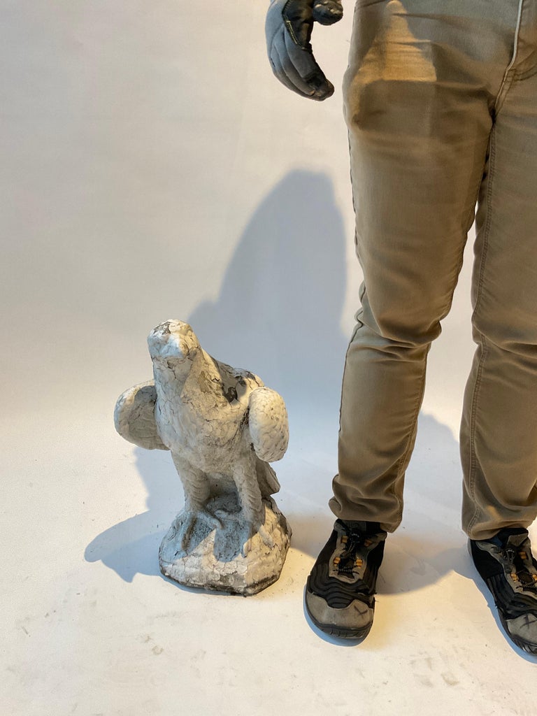 Pair of 1950s Concrete Eagles For Sale at 1stDibs