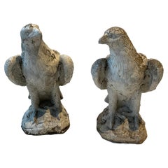 Pair of 1950s Concrete Eagles