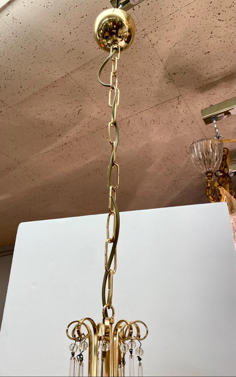 Pareja de lámparas de cristal y prismas de los años 50 en venta 9