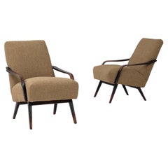 Pair Of 1950s Czech Upholstered Armchairs By TON