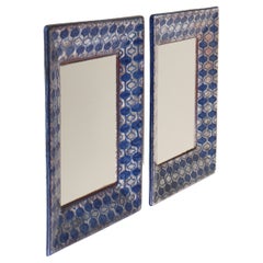 Pair of 1950s Danish Modern Ceramic Wall Mirrors by Marianne Starck