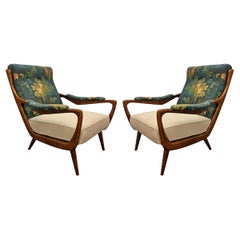 Vintage Pair of 1950s Danish Modern Lounge Chairs