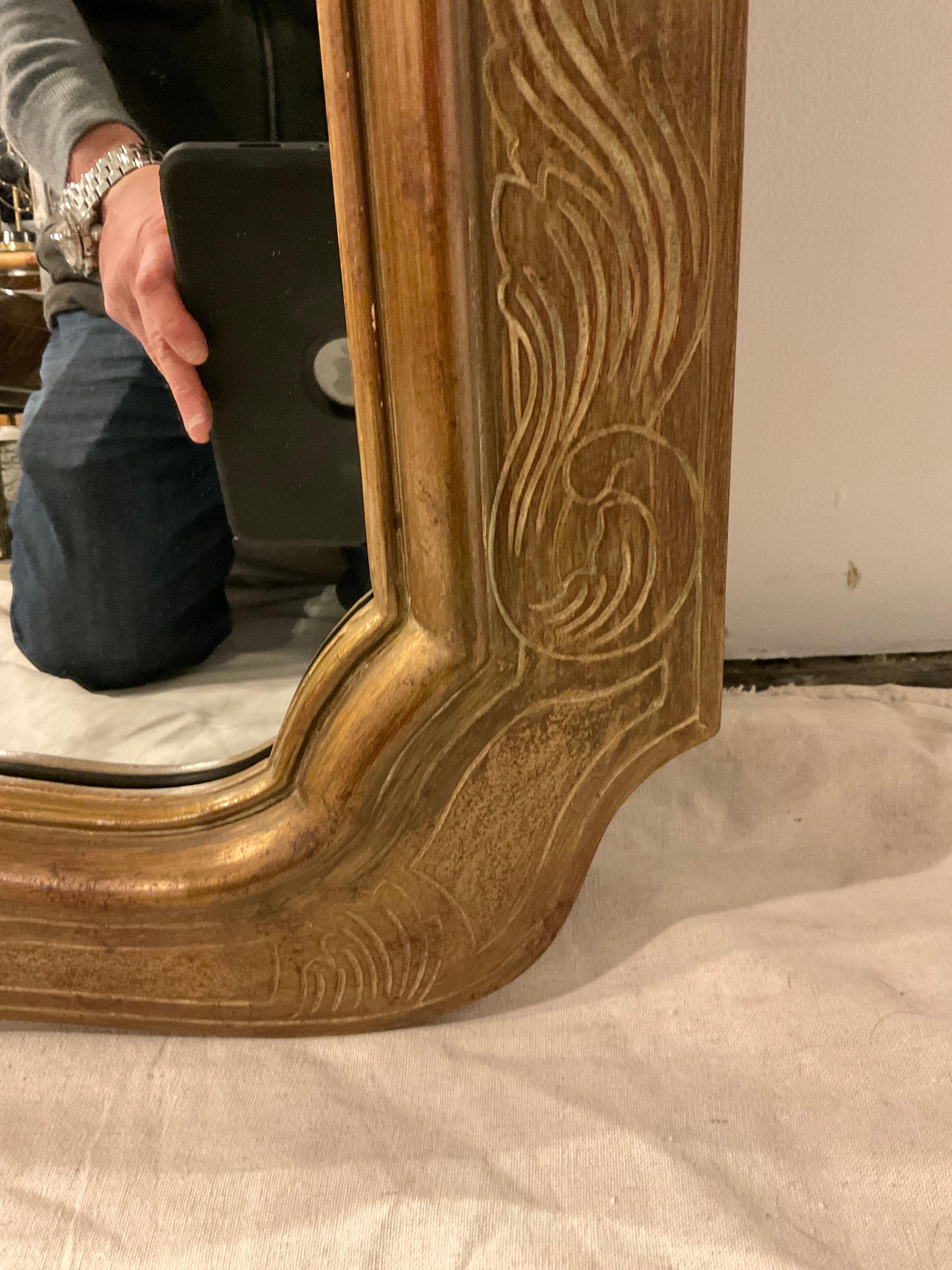 Pair Of 1950s Decorative Wood Mirrors For Sale 3