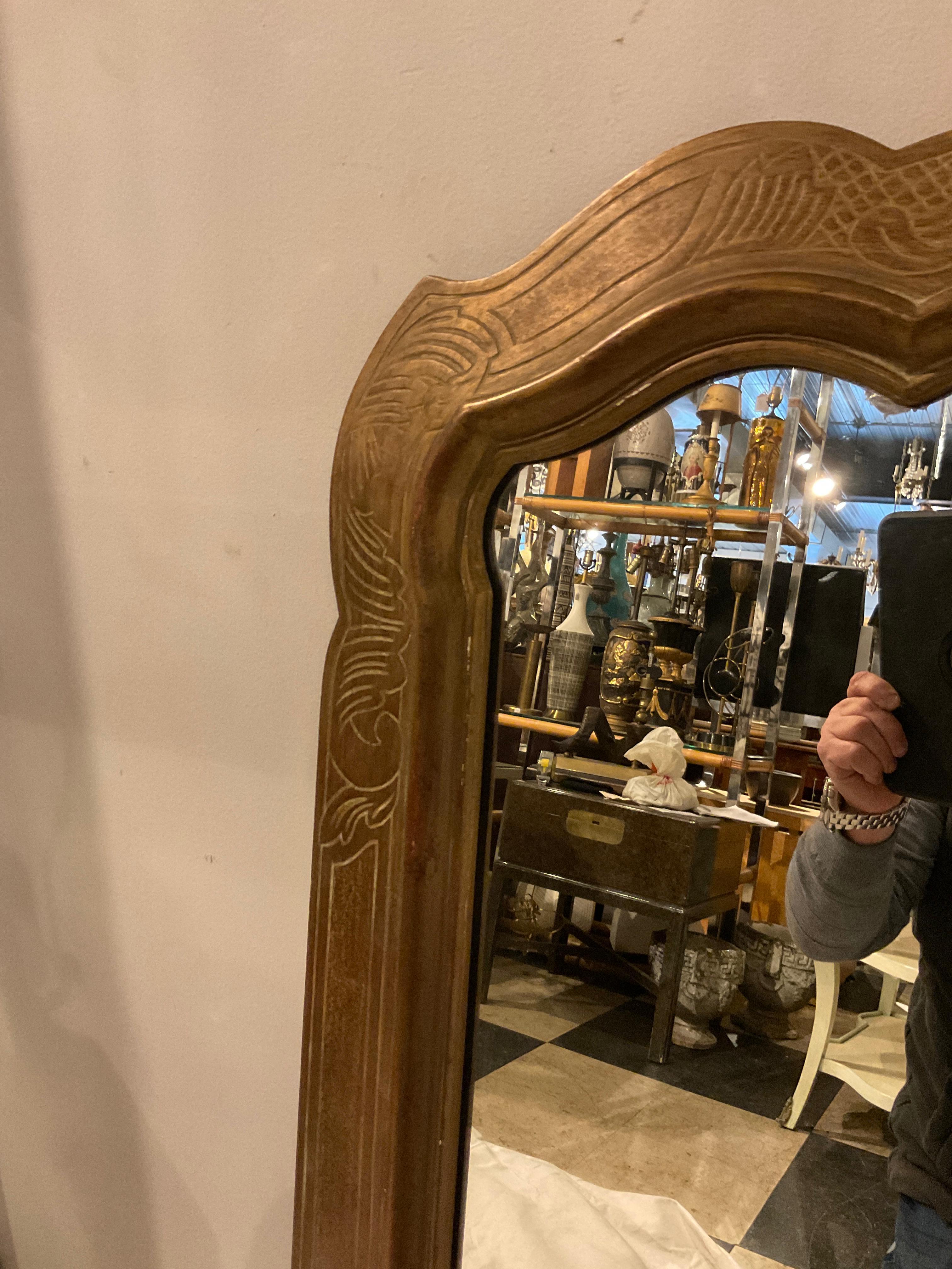 Pair Of 1950s Decorative Wood Mirrors For Sale 4