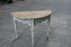 Pair of 1950s Demilune Consoles