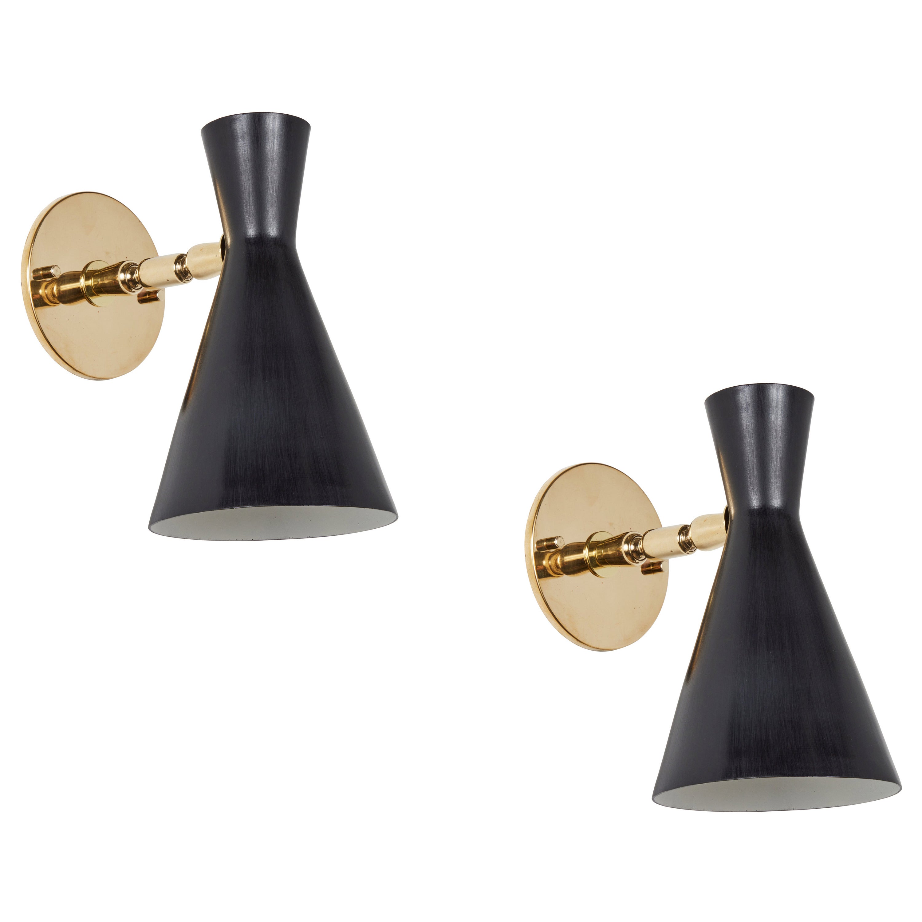 Pair of 1950s Diabolo Sconces by Giuseppe Ostuni for O-Luce