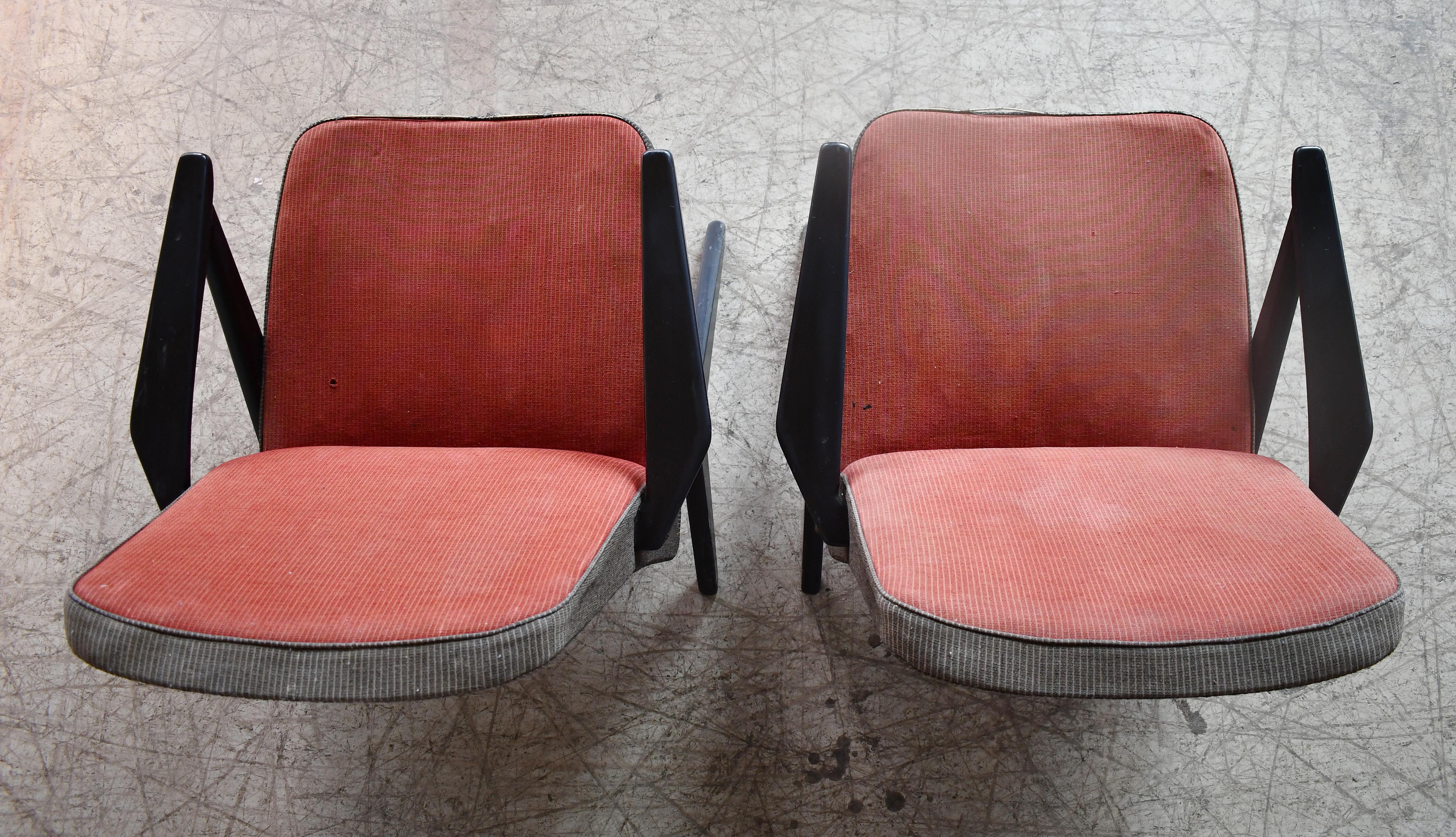 Pair of 1950s Easy Chairs by Bengt Ruda for Nordiska Kompagniet, Sweden For Sale 2
