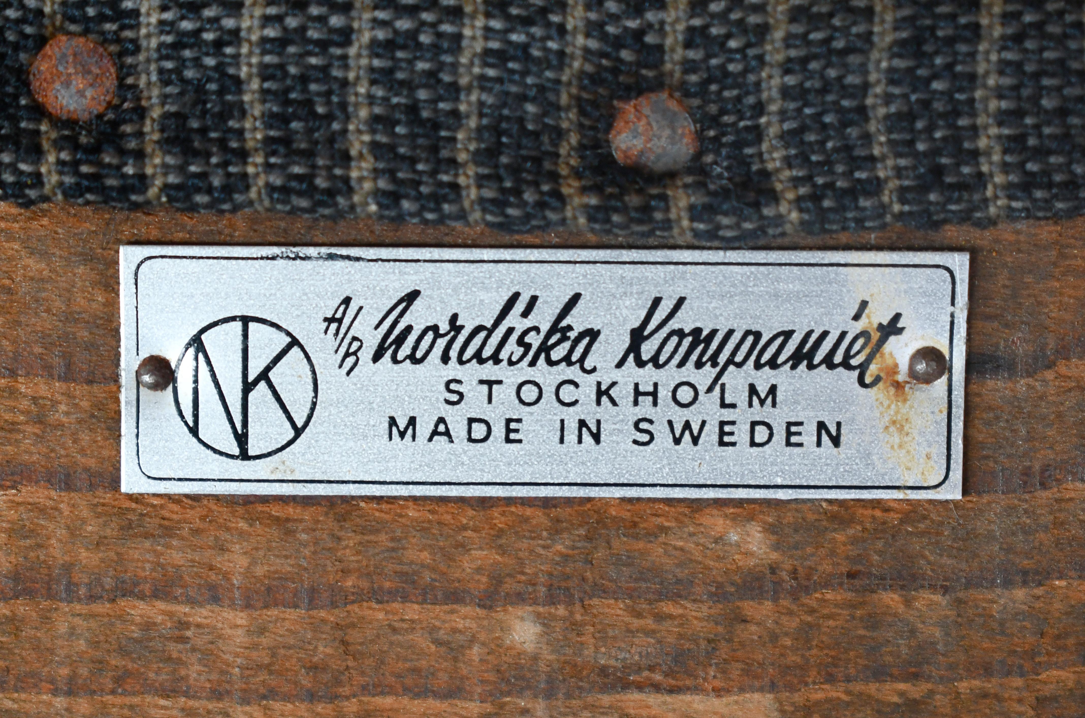 Sessel ohne Armlehne aus den 1950er Jahren von Bengt Ruda für Nordiska Kompagniet, Schweden, Paar im Angebot 4