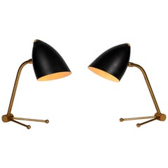 Pair of 1950s Finnish Table Lamps Attributed to Mauri Almari