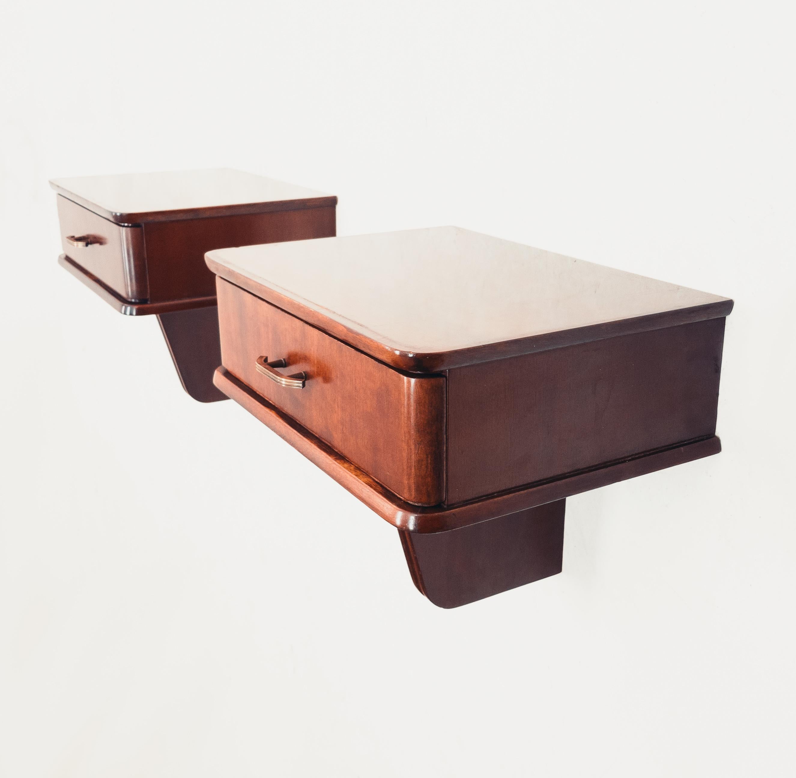 Mid-Century Modern Pair of 1950s Floating Nightstands by A.Patijn