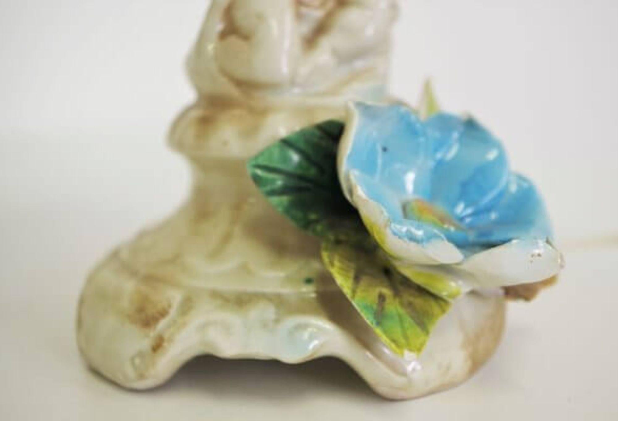 Pair of 1950s Floral Table Lamps – Vintage Italian Elegance in vendita 7