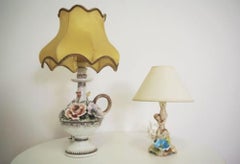 Pair of 1950s Floral Table Lamps - Vintage Italian Elegance