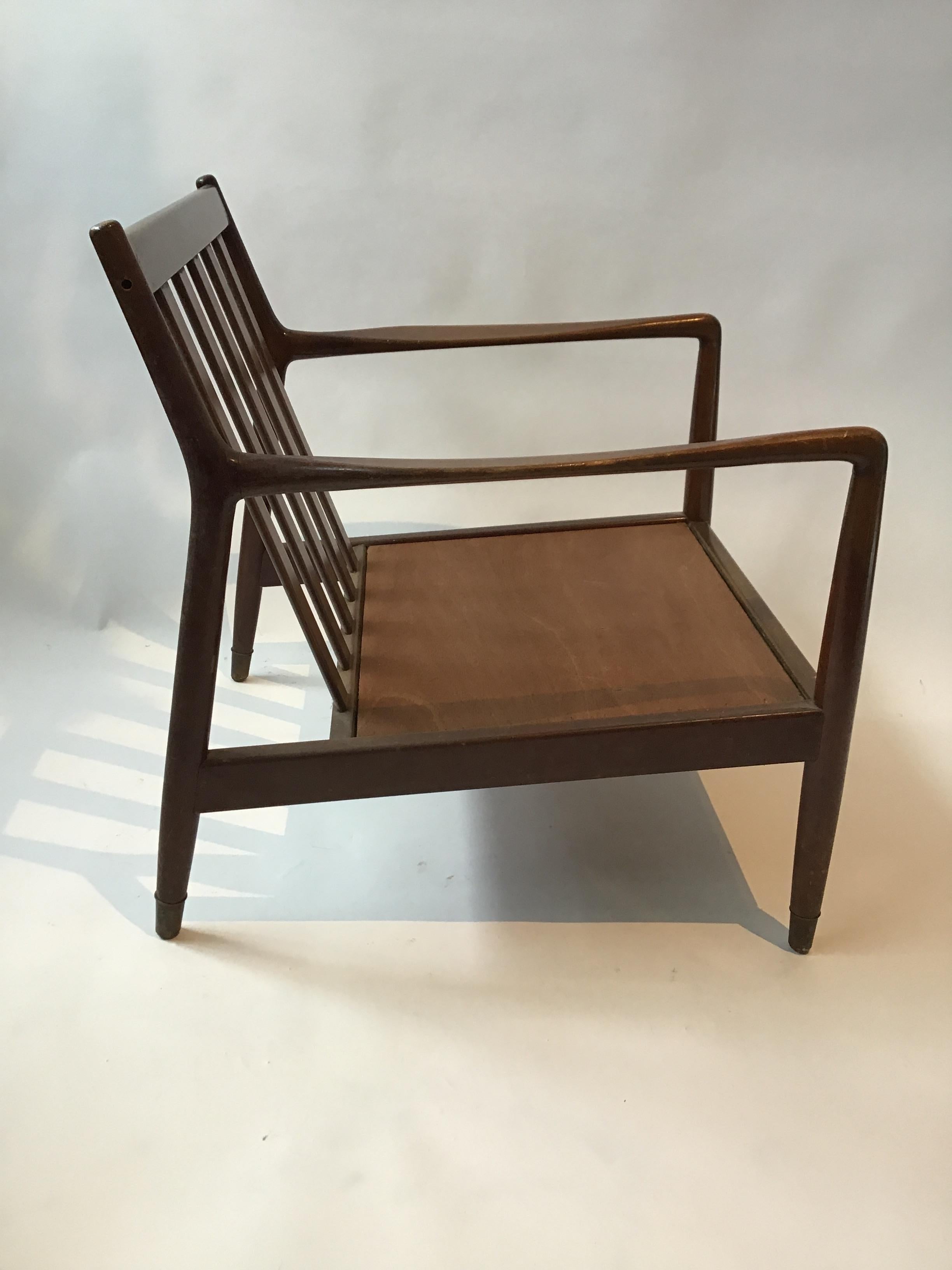 Pair of 1950s Folke Ohlsson Walnut Lounge Chairs for DUX 2