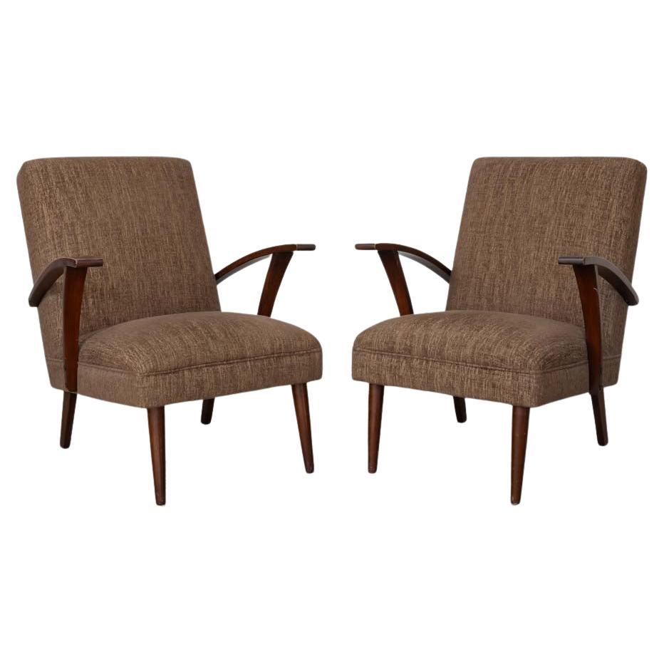 Pair of 1950s French Armchairs For Sale