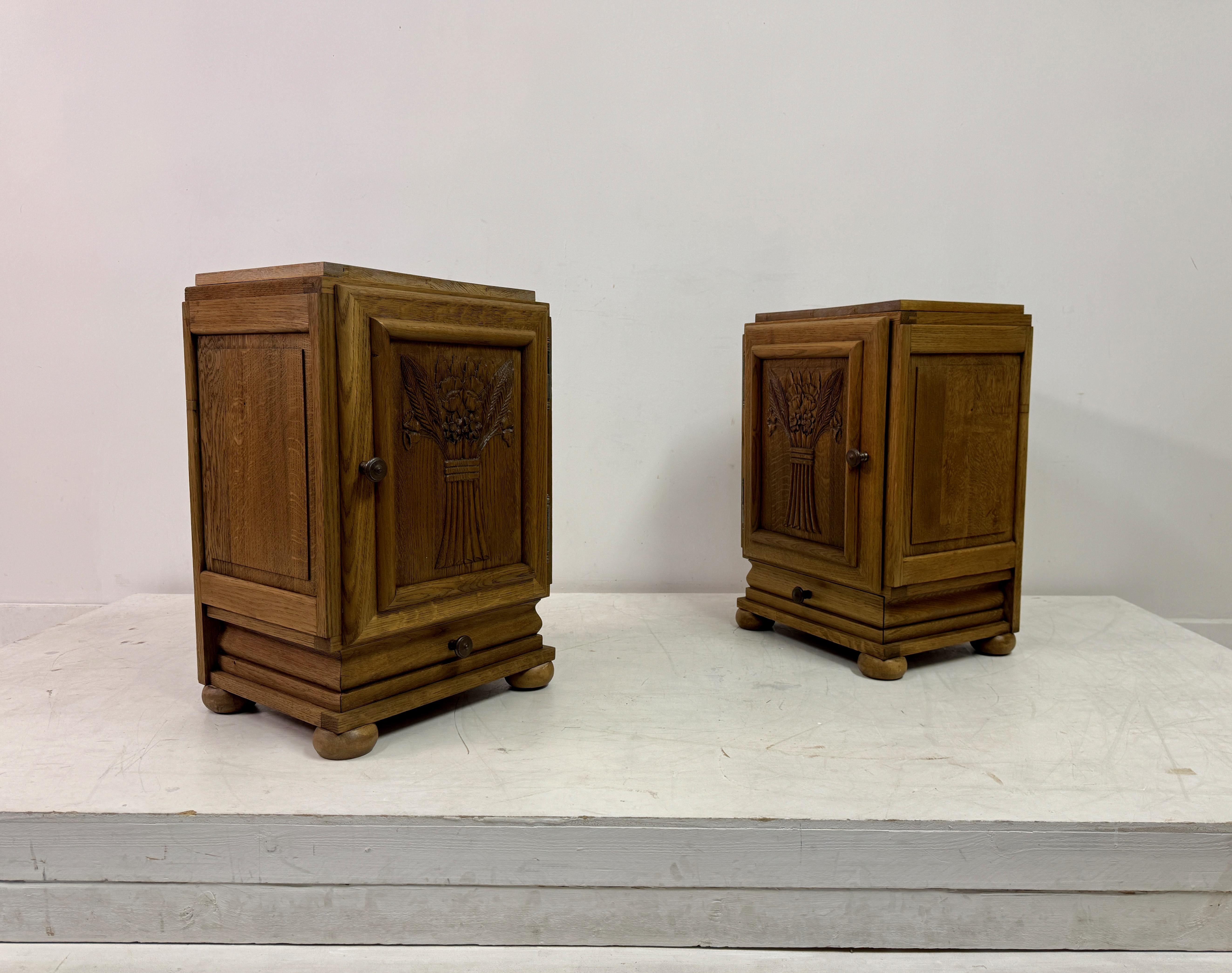 Pair Of 1950s French Bedside Cabinets For Sale 7