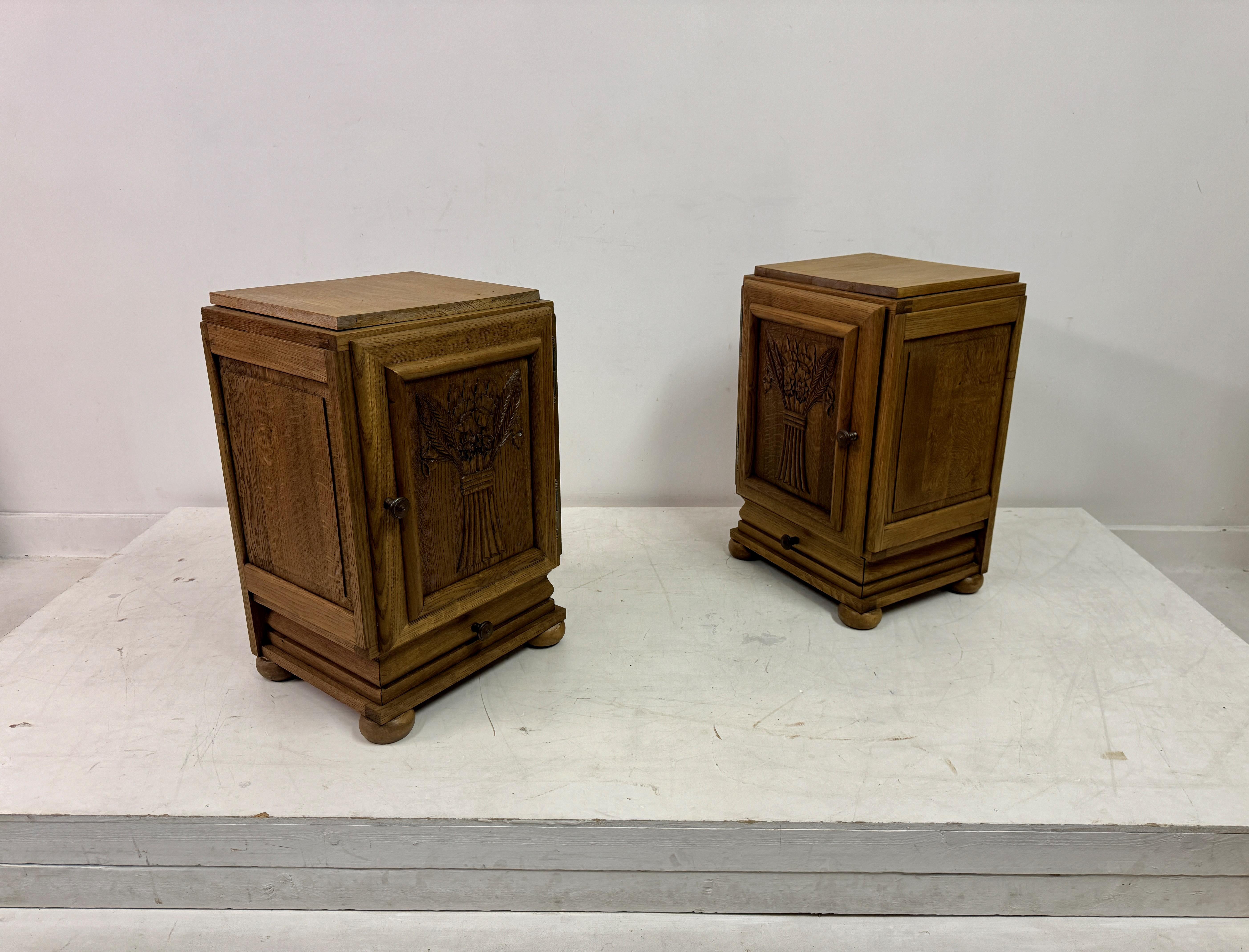 Pair Of 1950s French Bedside Cabinets For Sale 8