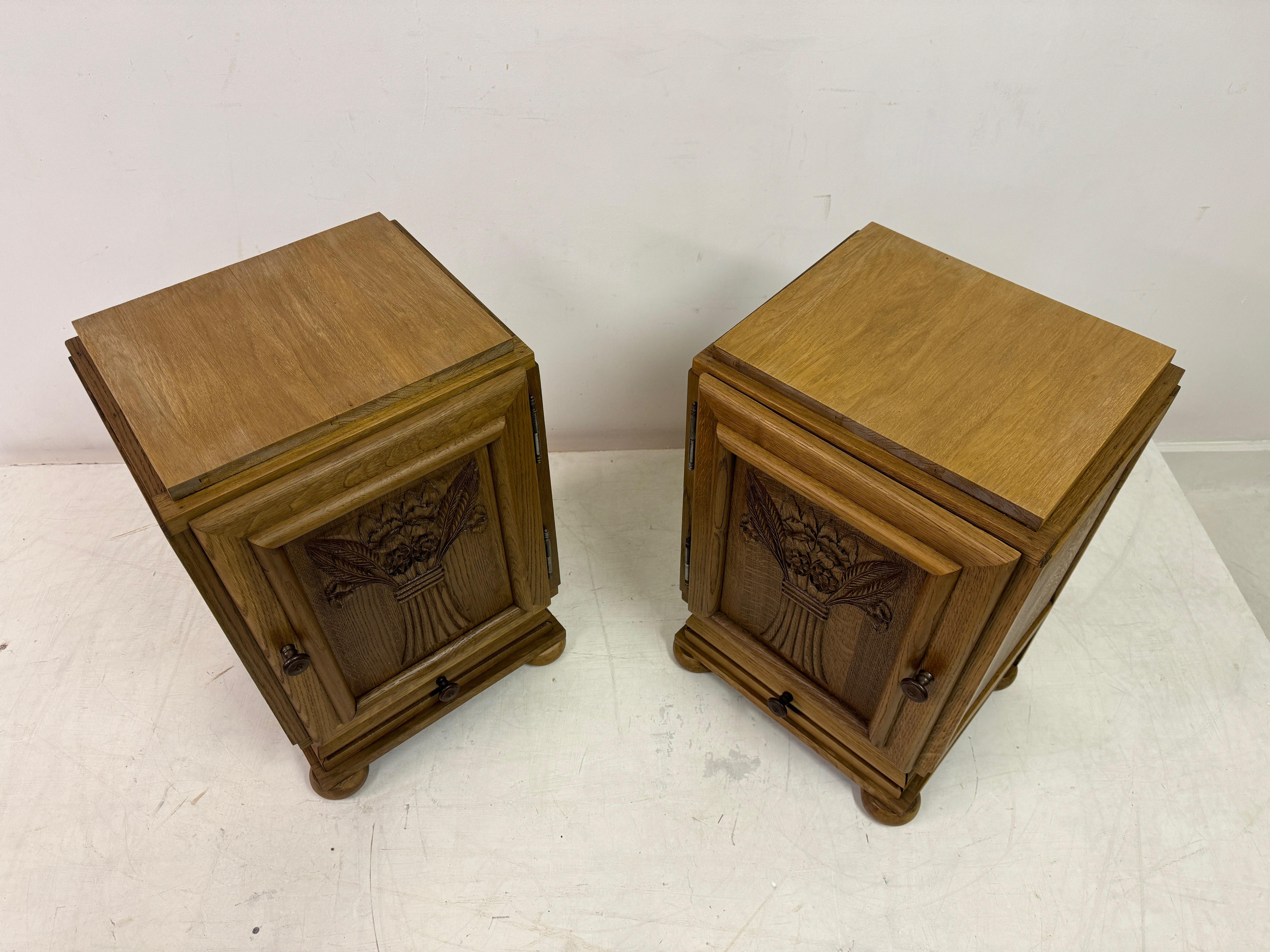 Pair Of 1950s French Bedside Cabinets For Sale 12