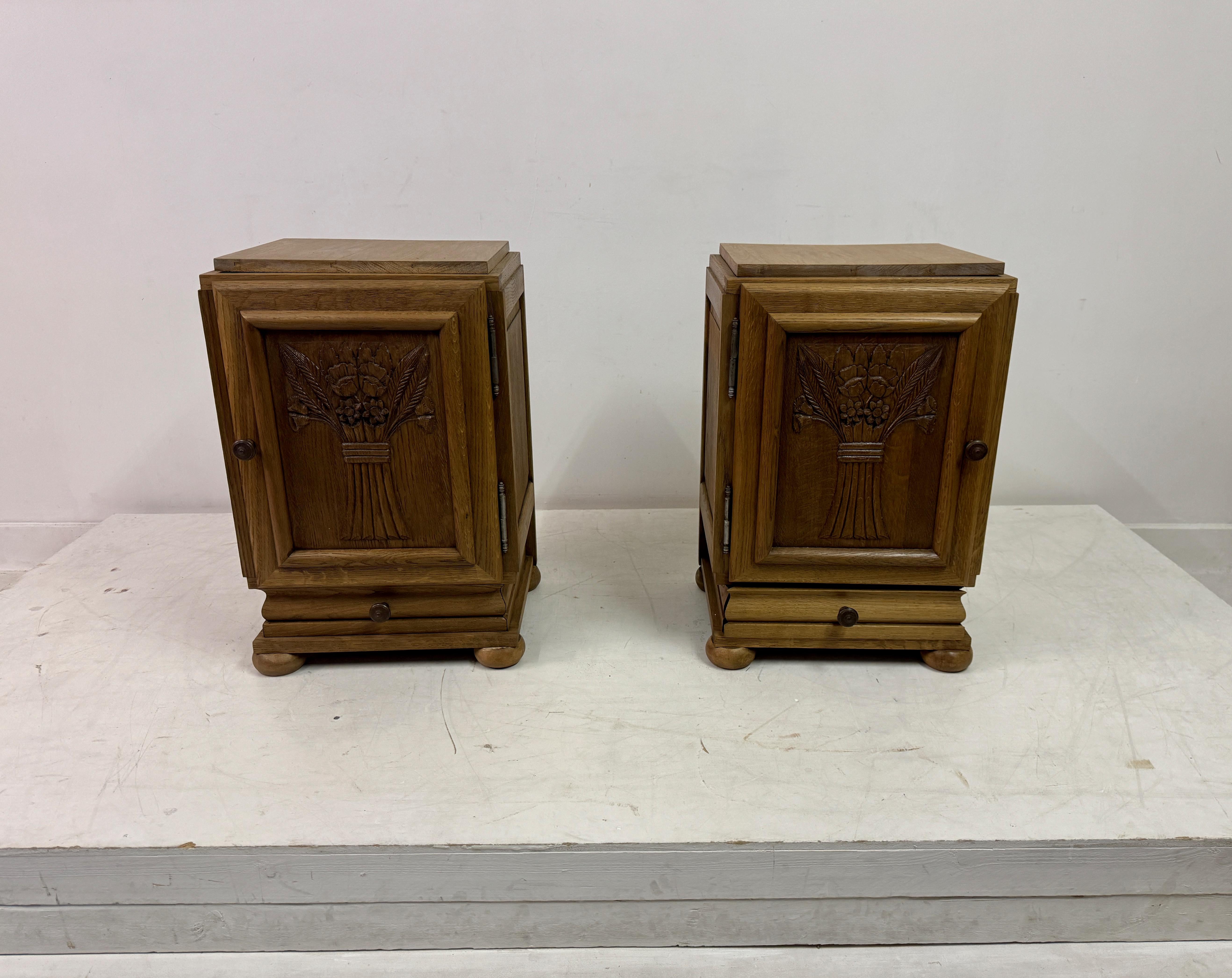 Pair Of 1950s French Bedside Cabinets In Good Condition For Sale In London, London