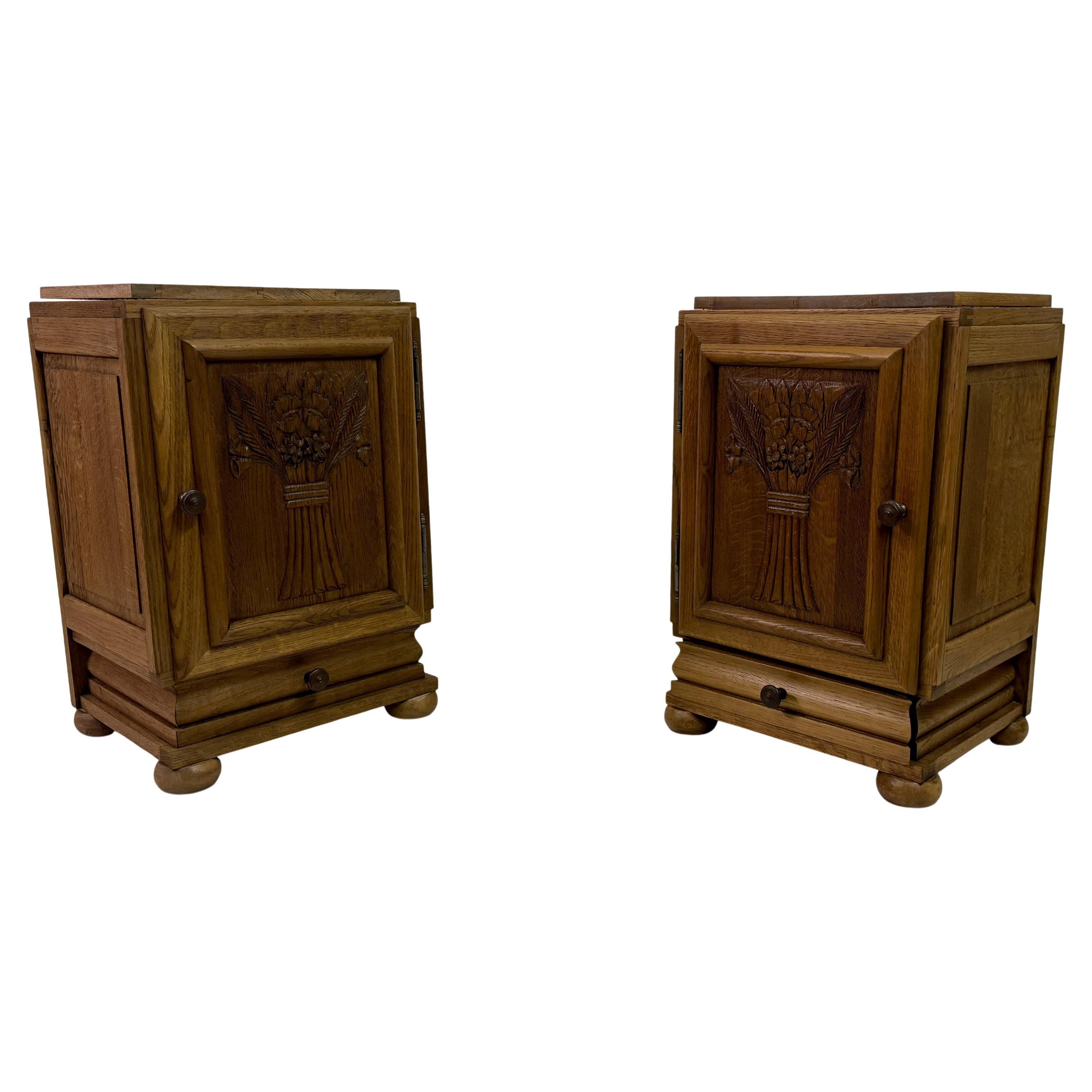 Pair Of 1950s French Bedside Cabinets