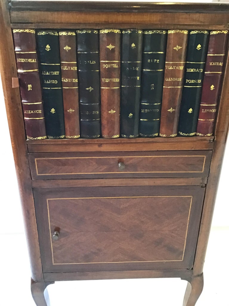 Pair of 1950s French Faux Book End Tables For Sale at 1stDibs