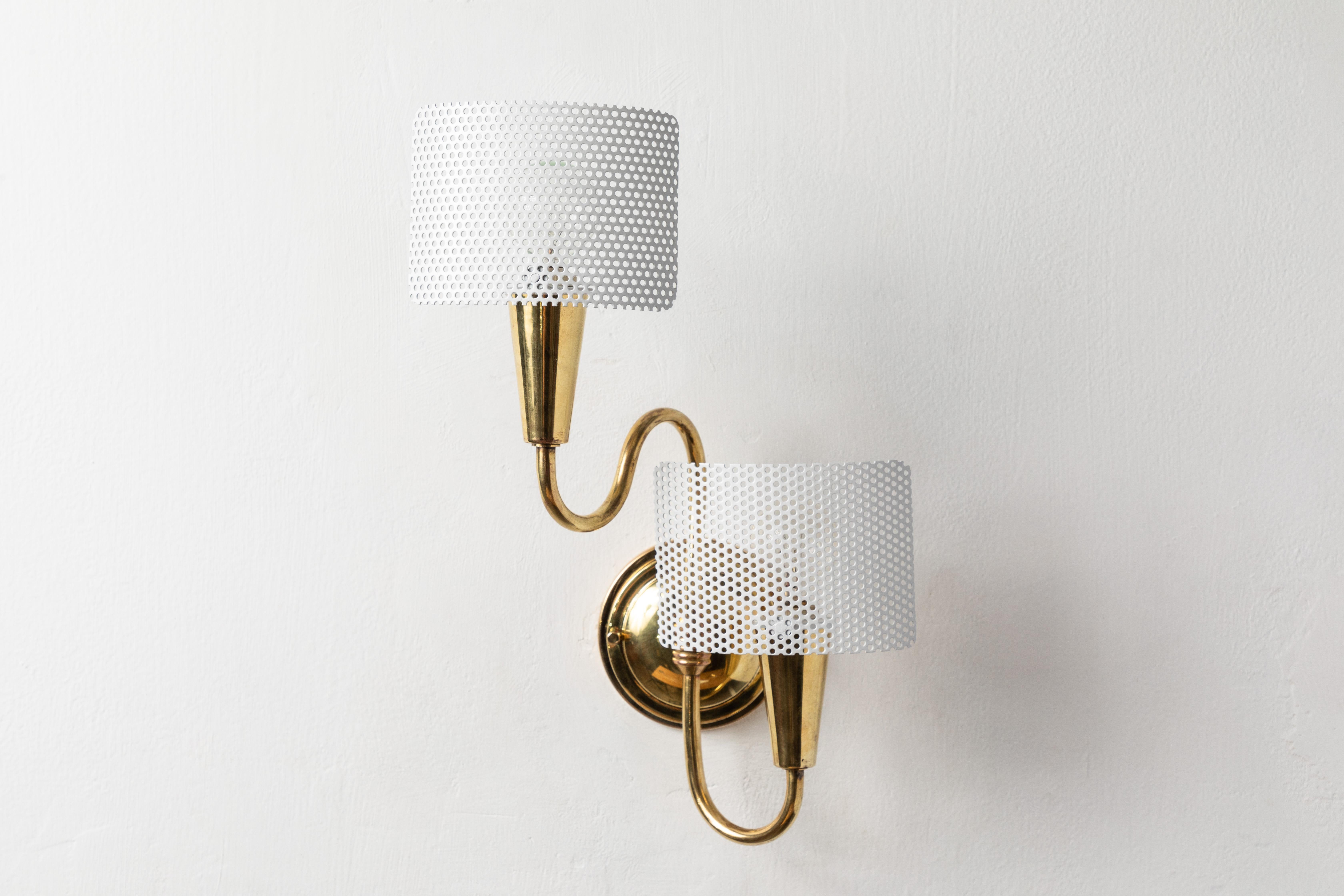 Pair of 1950s French Sculptural Sconces in the Style of Mathieu Matégot 3