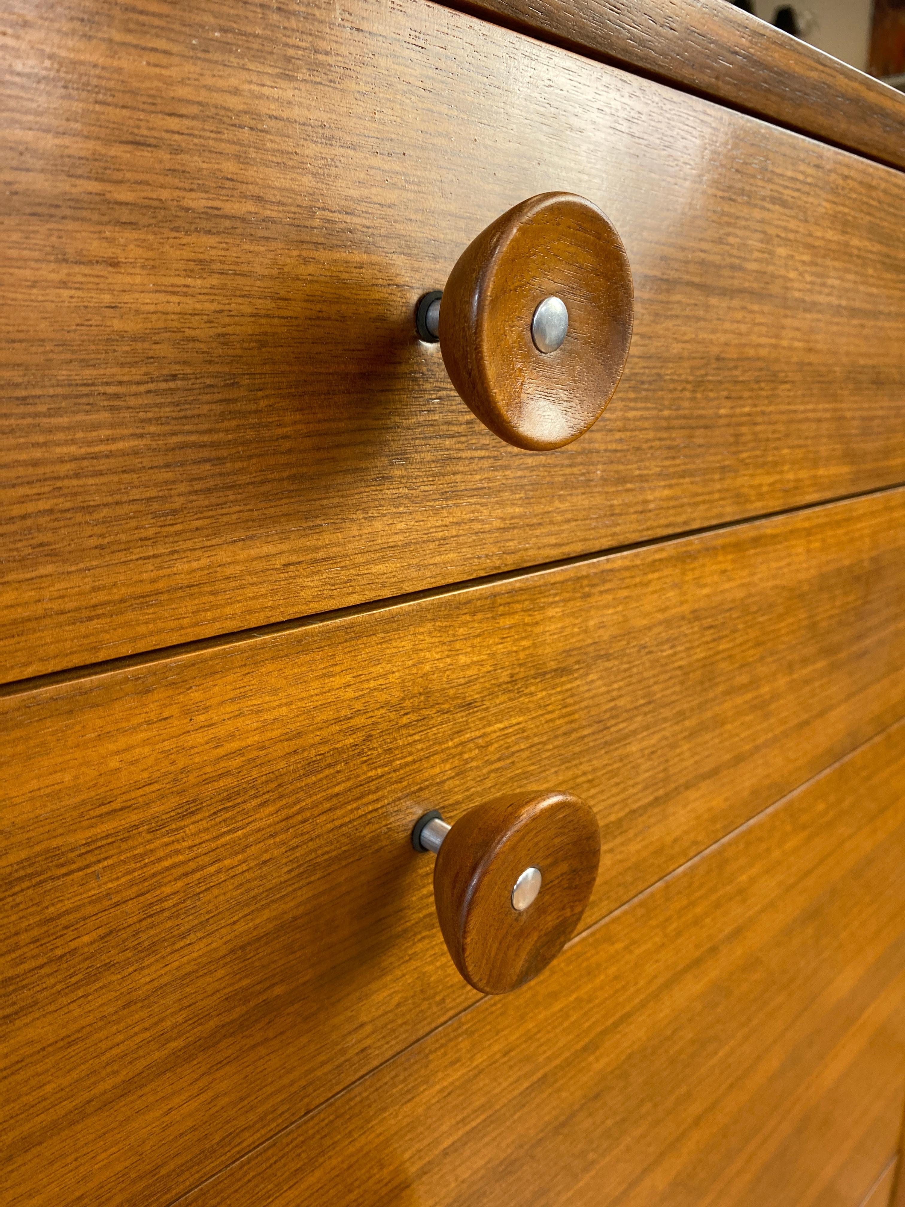 Pair of 1950s George Nelson for Herman Miller Walnut Dressers w/ Cupcake Pulls 4