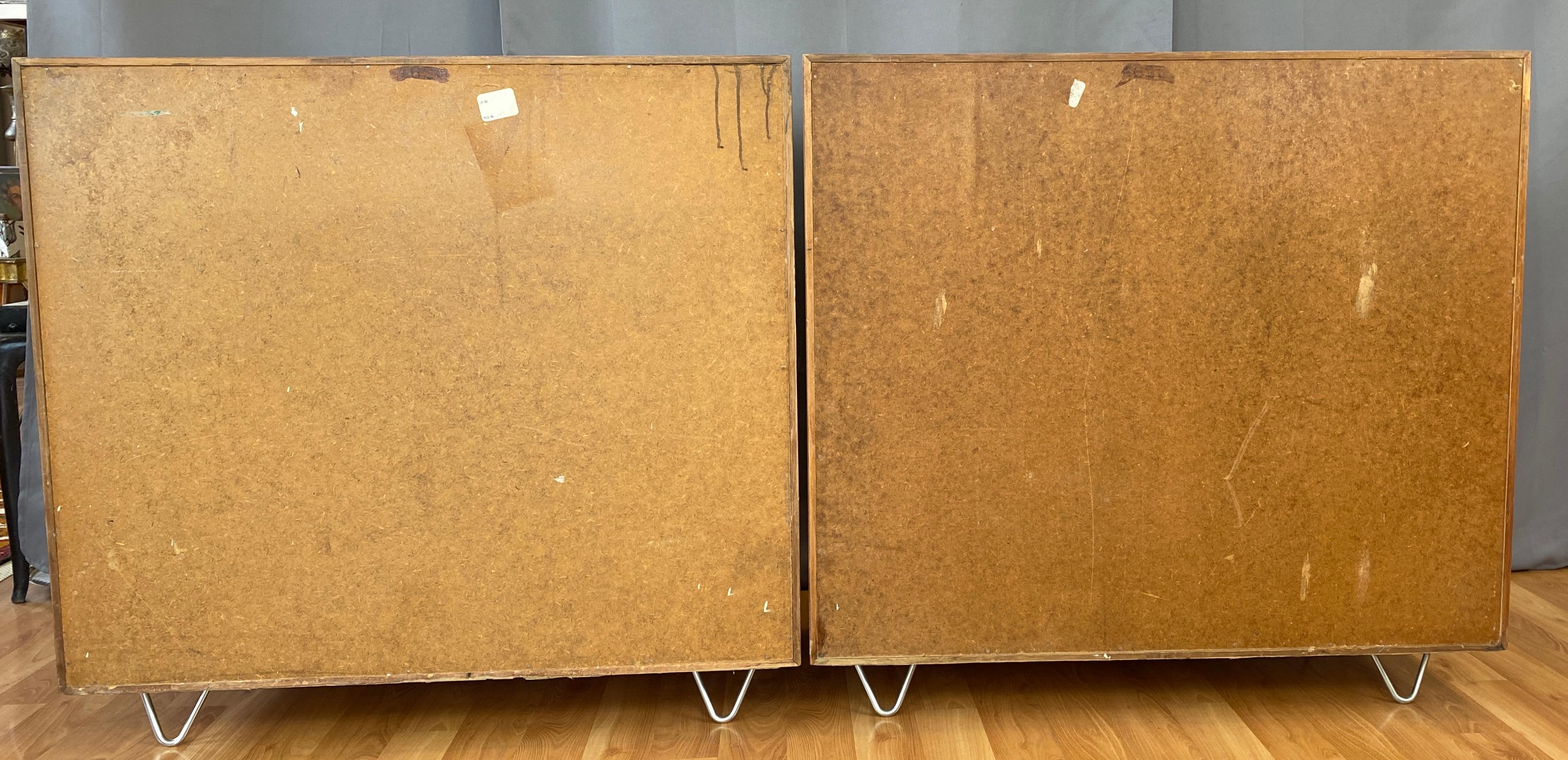 Mid-20th Century Pair of 1950s George Nelson for Herman Miller Walnut Dressers w/ Cupcake Pulls