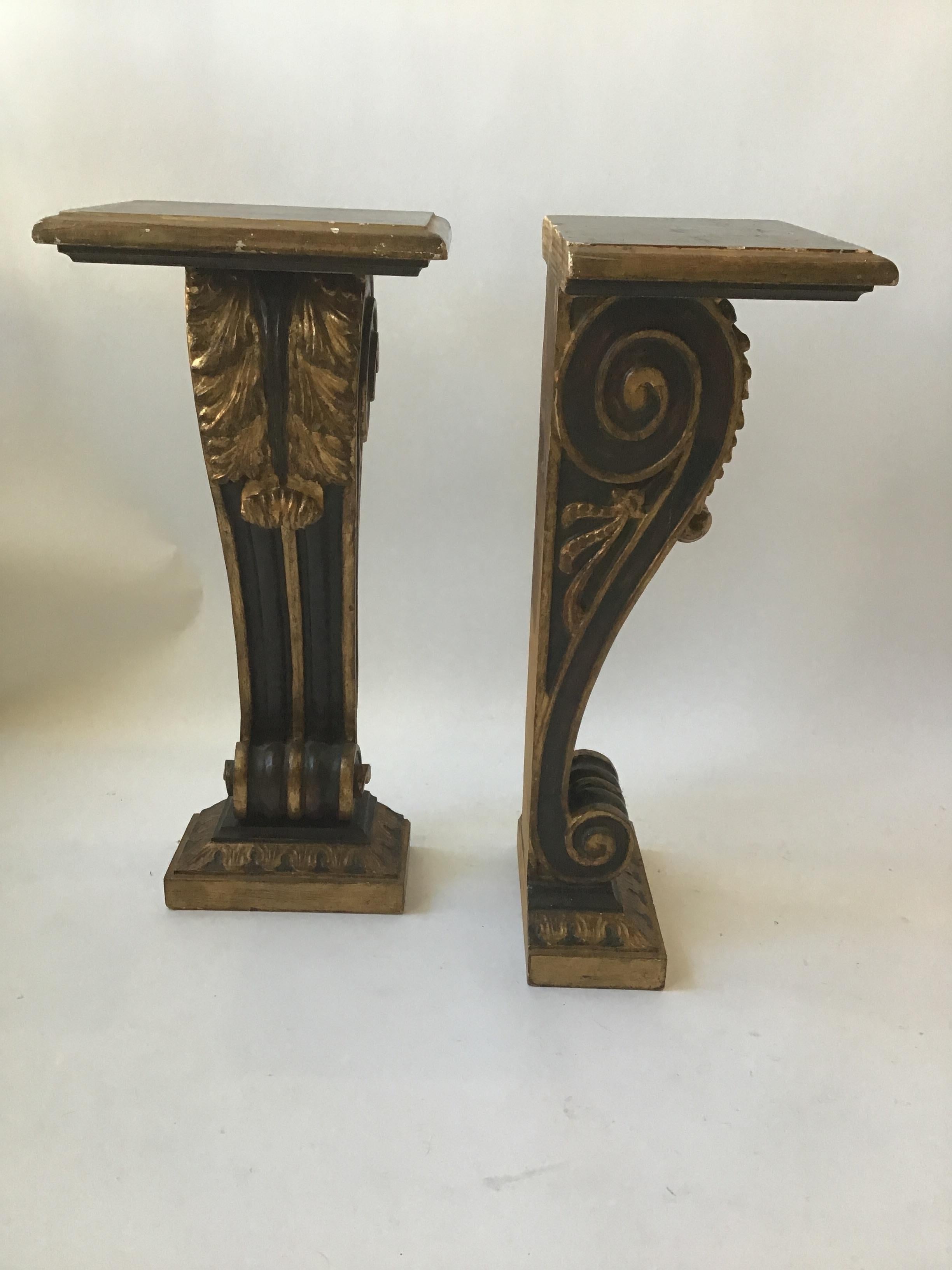 Pair of 1950s Giltwood French Empire Style Consoles In Good Condition For Sale In Tarrytown, NY