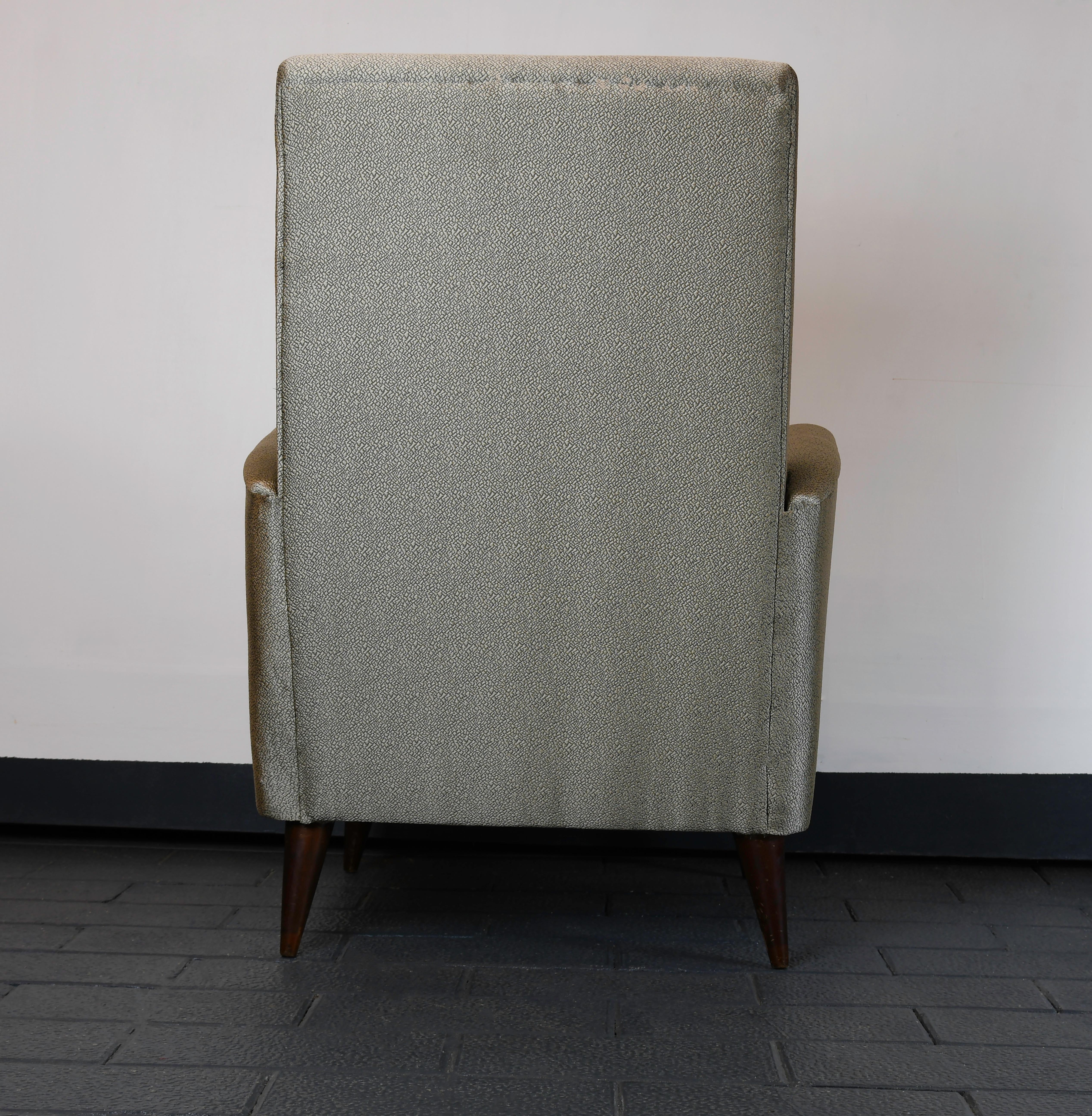 Hand-Crafted Pair of 1950's Gio Ponti Armchairs For Sale