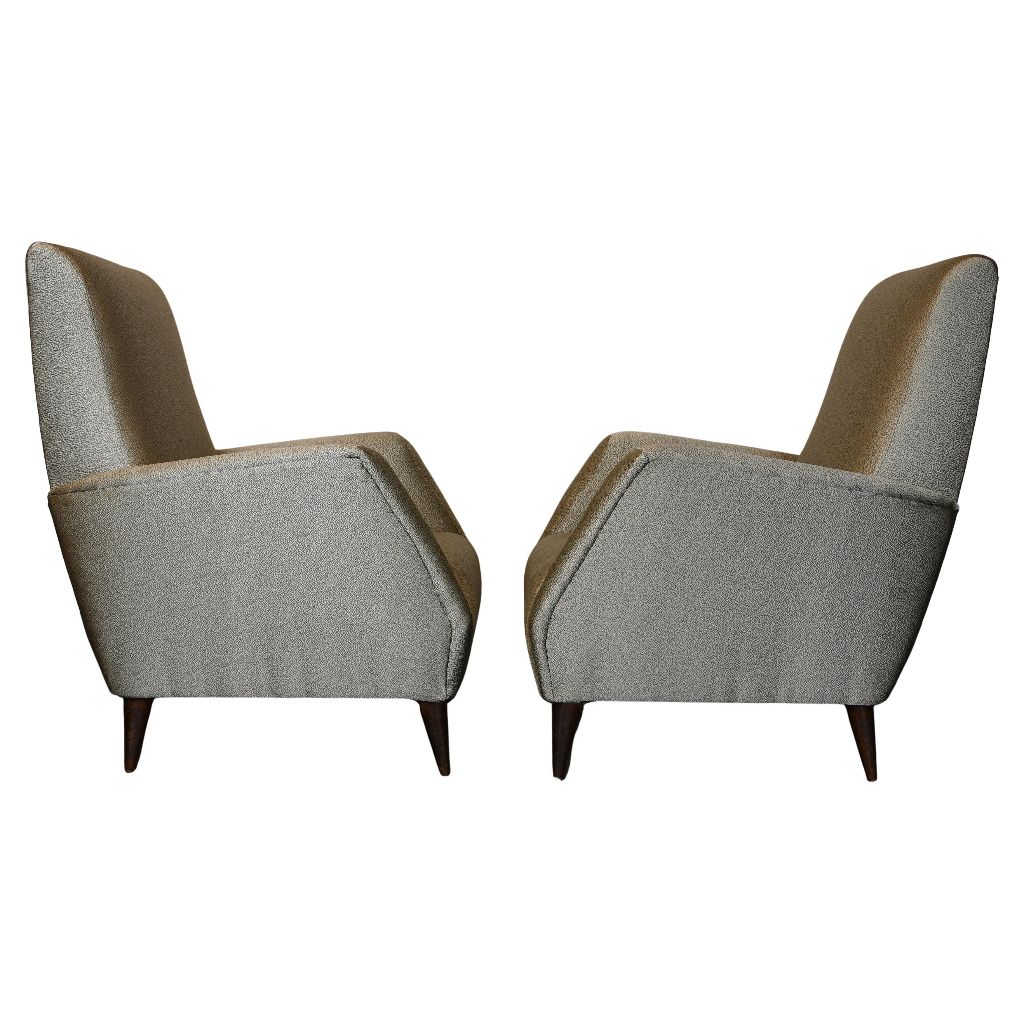 Pair of 1950's Gio Ponti Armchairs