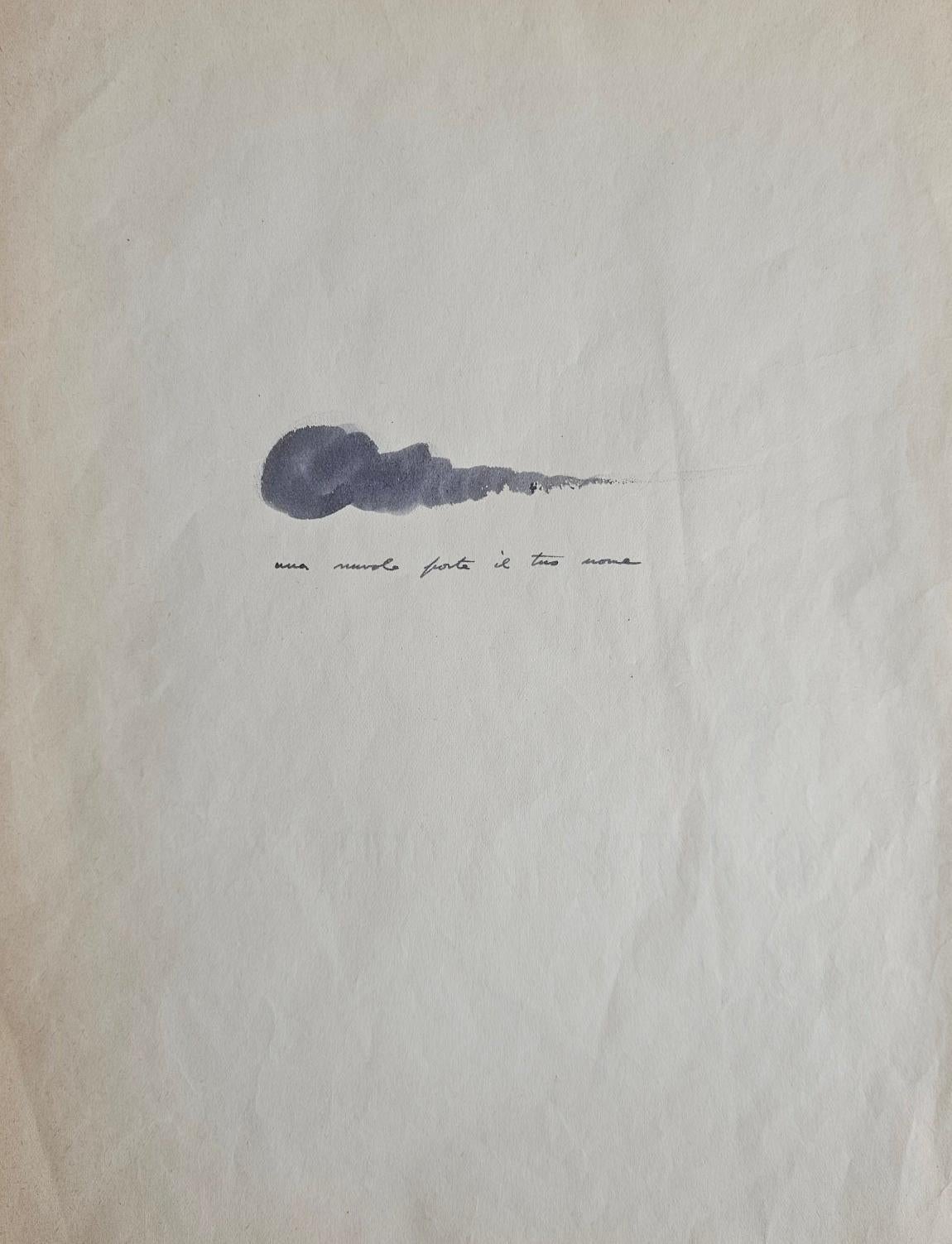 Pair of 1950s Gio Ponti Cloud Sketches (Papier) im Angebot