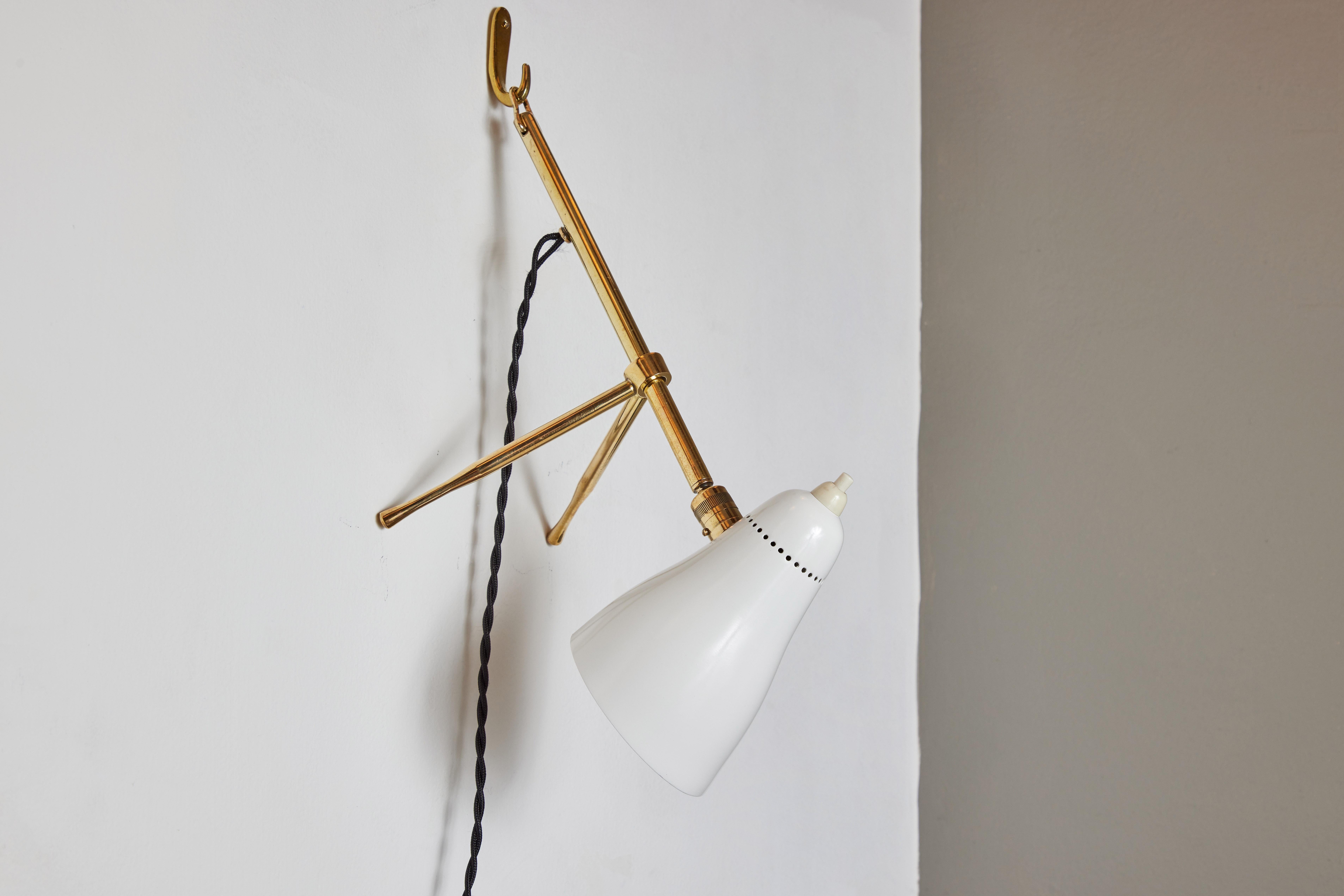 Paar Giuseppe Ostuni 'Ochetta' Wand- oder Tischlampen aus den 1950er Jahren für O-Luce im Angebot 11