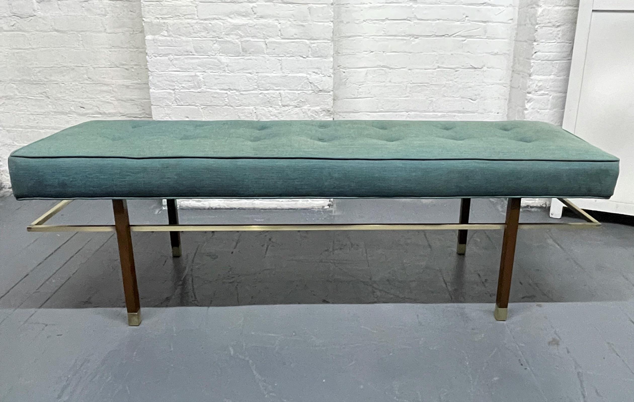  1950s Harvey Probber Pair Brass Floating Benches In Good Condition In New York, NY