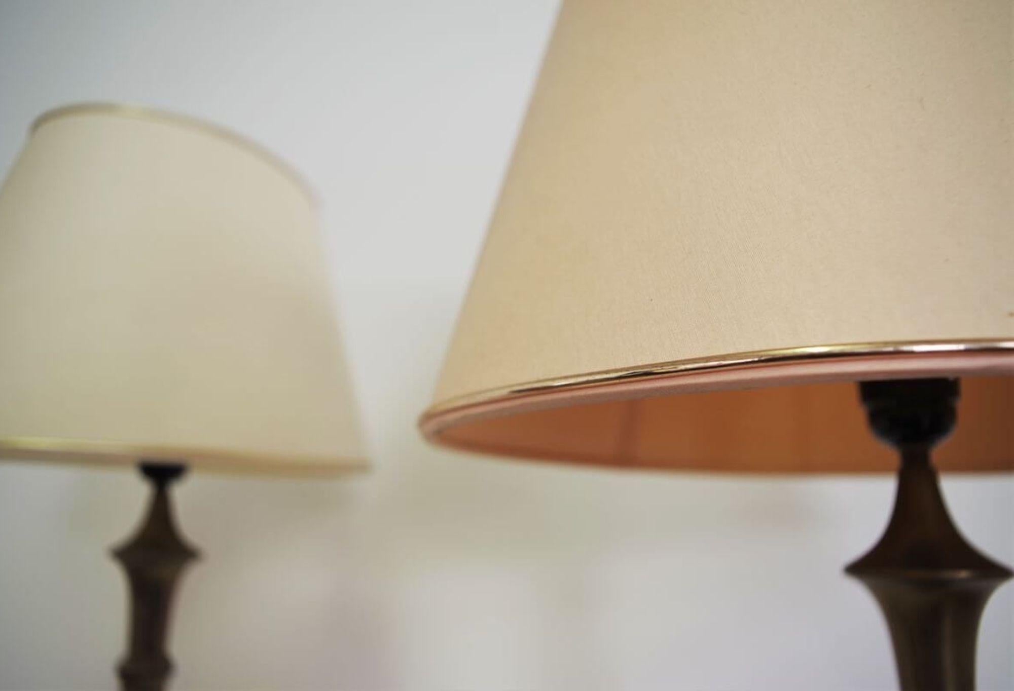 Laiton Paire de lampes de table 