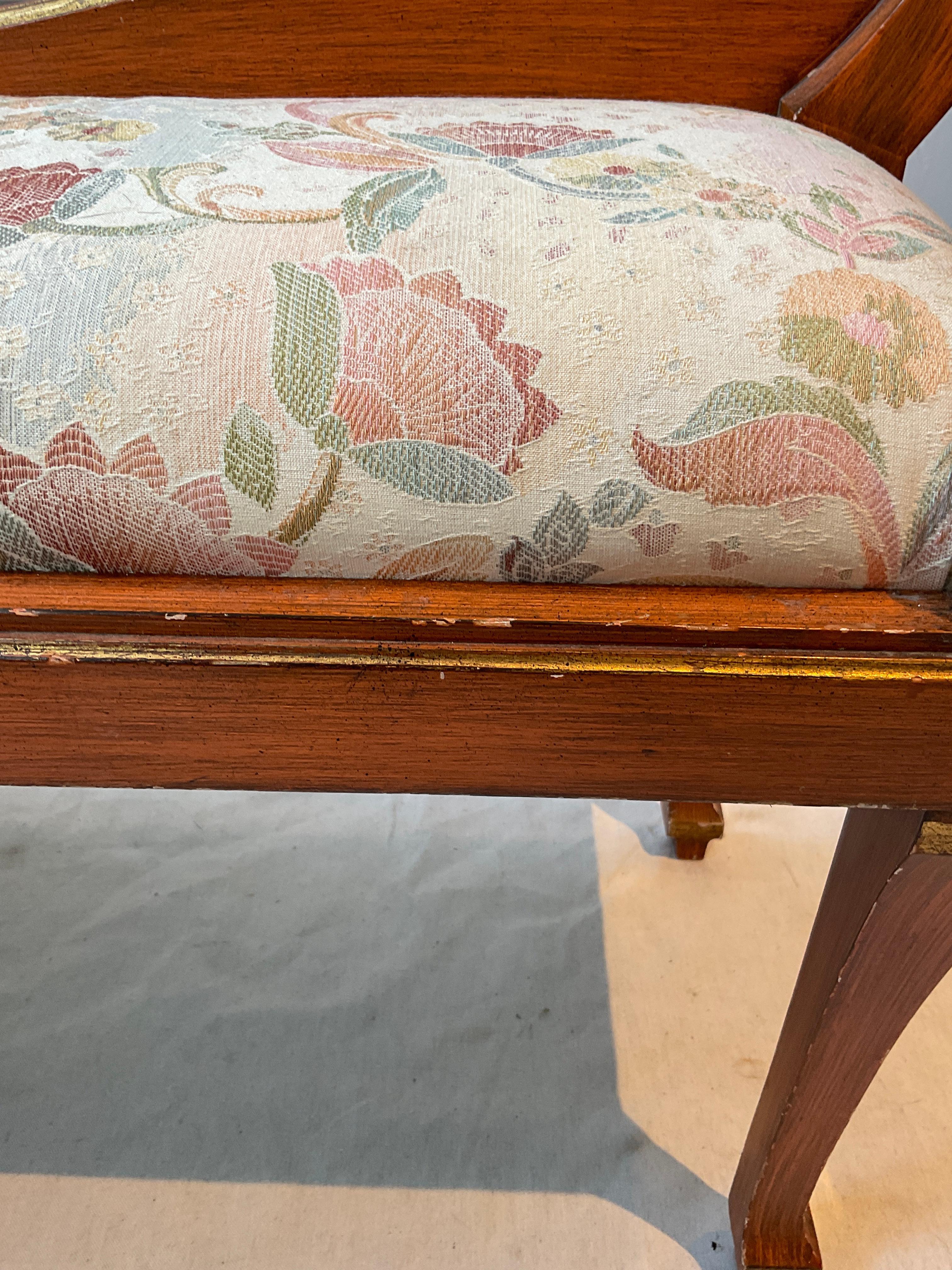 Pareja De Bancos Naranja Hollywood Regency Años 50 en venta 4