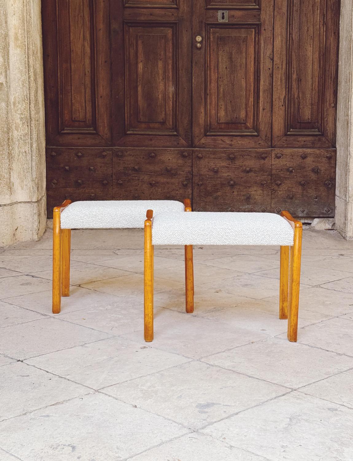 Mid-20th Century Pair of 1950s Ico Parisi Foot stools For Sale
