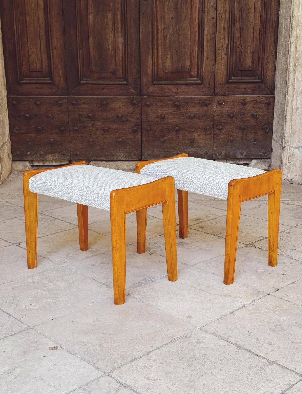 Pair of 1950s Ico Parisi Foot stools For Sale 1