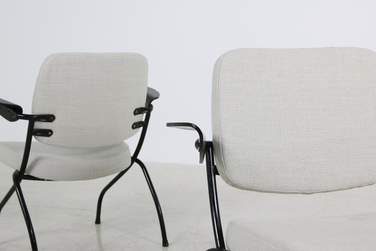 Finnish Pair of 1950s Ilmari Tapiovaara Scandinavian Organic Lounge Chairs, Midcentury For Sale